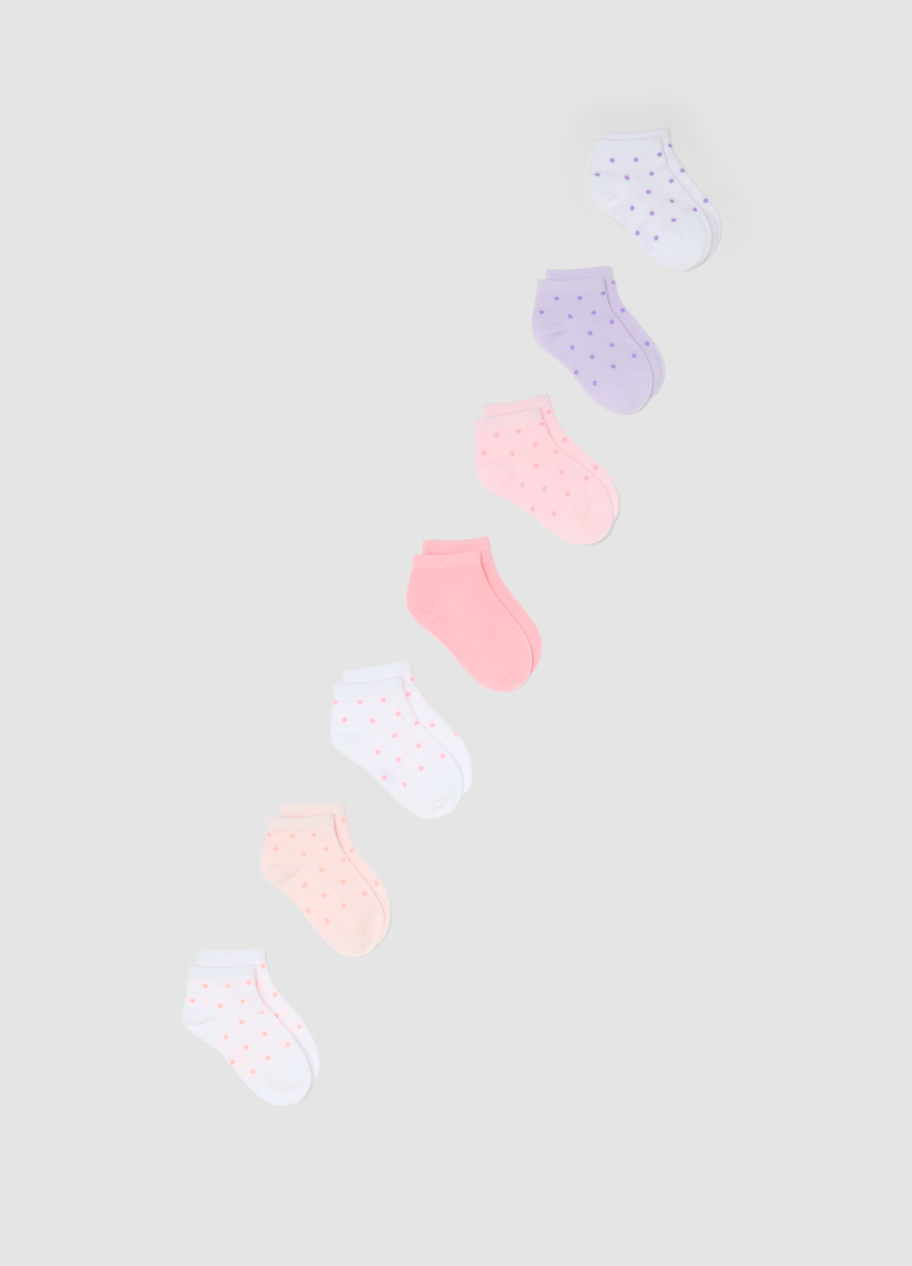 OVS KIDS, Multipack Calze Alla Caviglia In Misto Cotone Multicolor Da Bambina, Multicolor, Taglia: 28/30