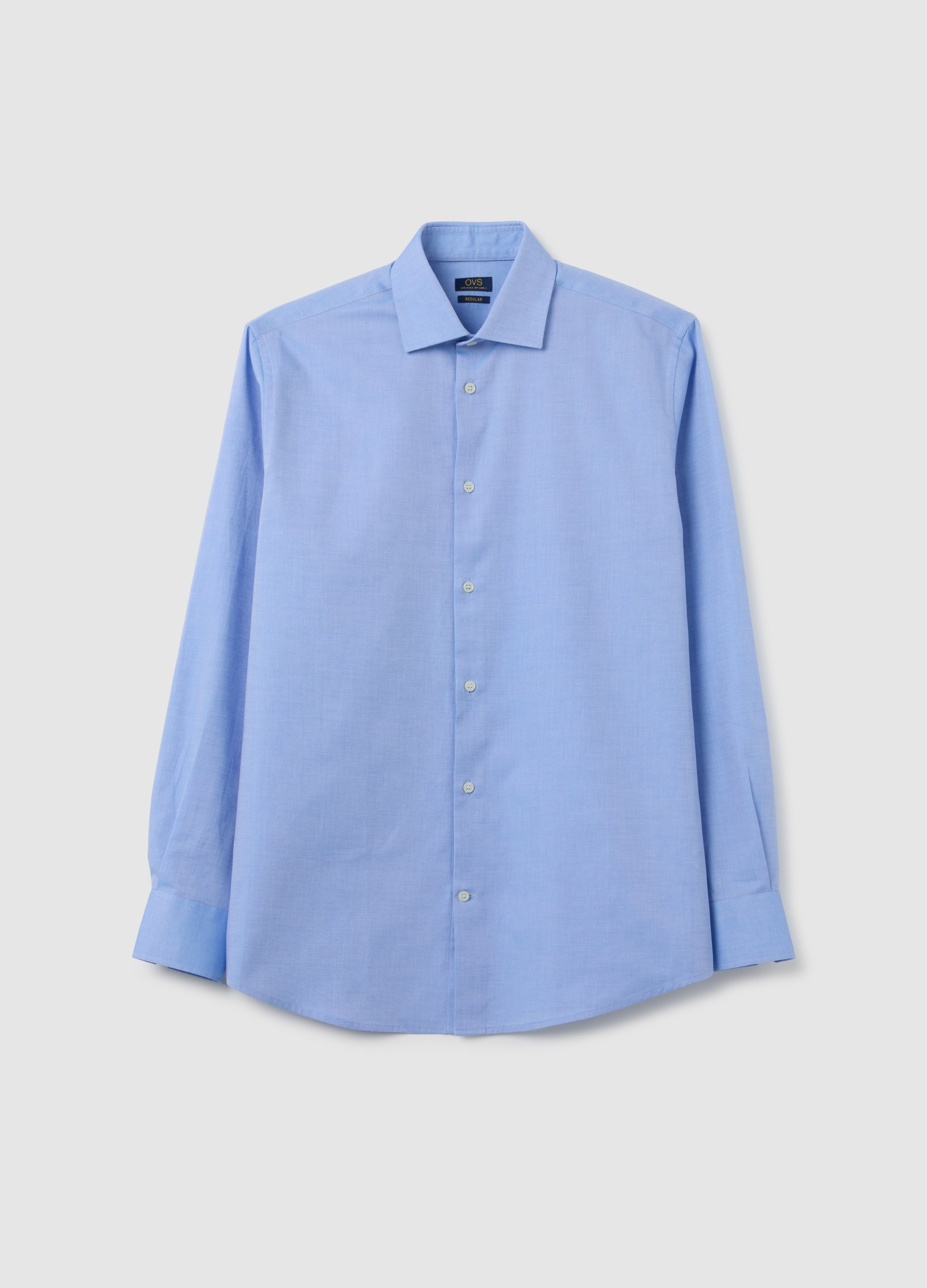 Camisa De Hombre De Algodón Puro Azul Claro, Hombre, Azul claro, Talla: 45