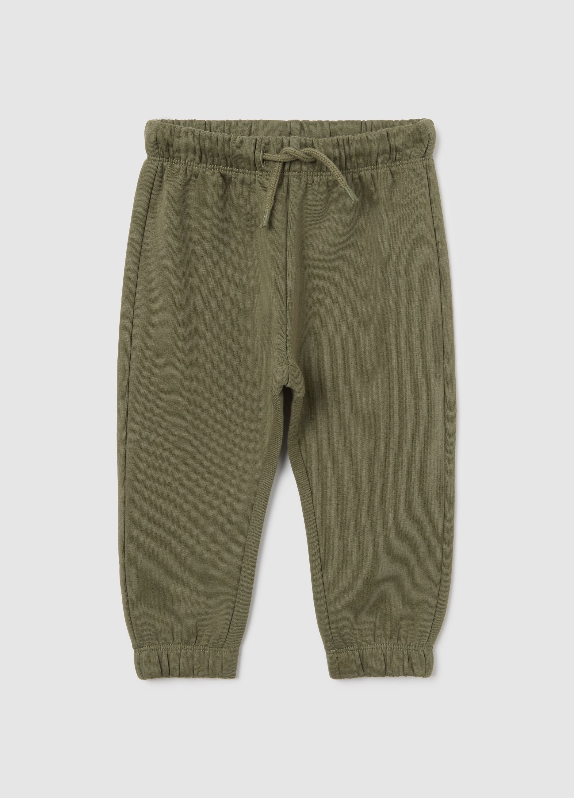 FAGOTTINO, Pantalones Para Niños De Algodón Puro Verde Con Cintura Elástica Ajuste Regular, Niño, Verde claro, Talla: 24-30