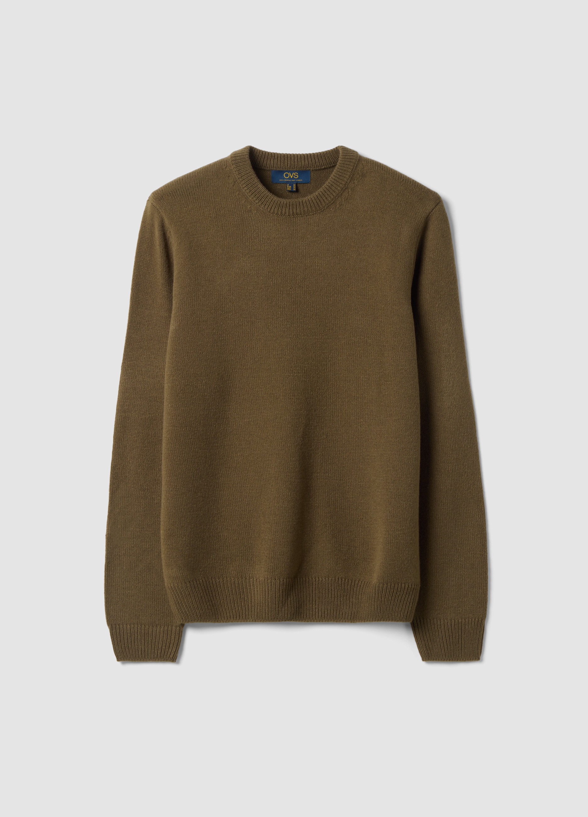 OVS, Maglia Verde Girocollo In Jersey Knit Regular Fit, Uomo, Verde, Taglia: S