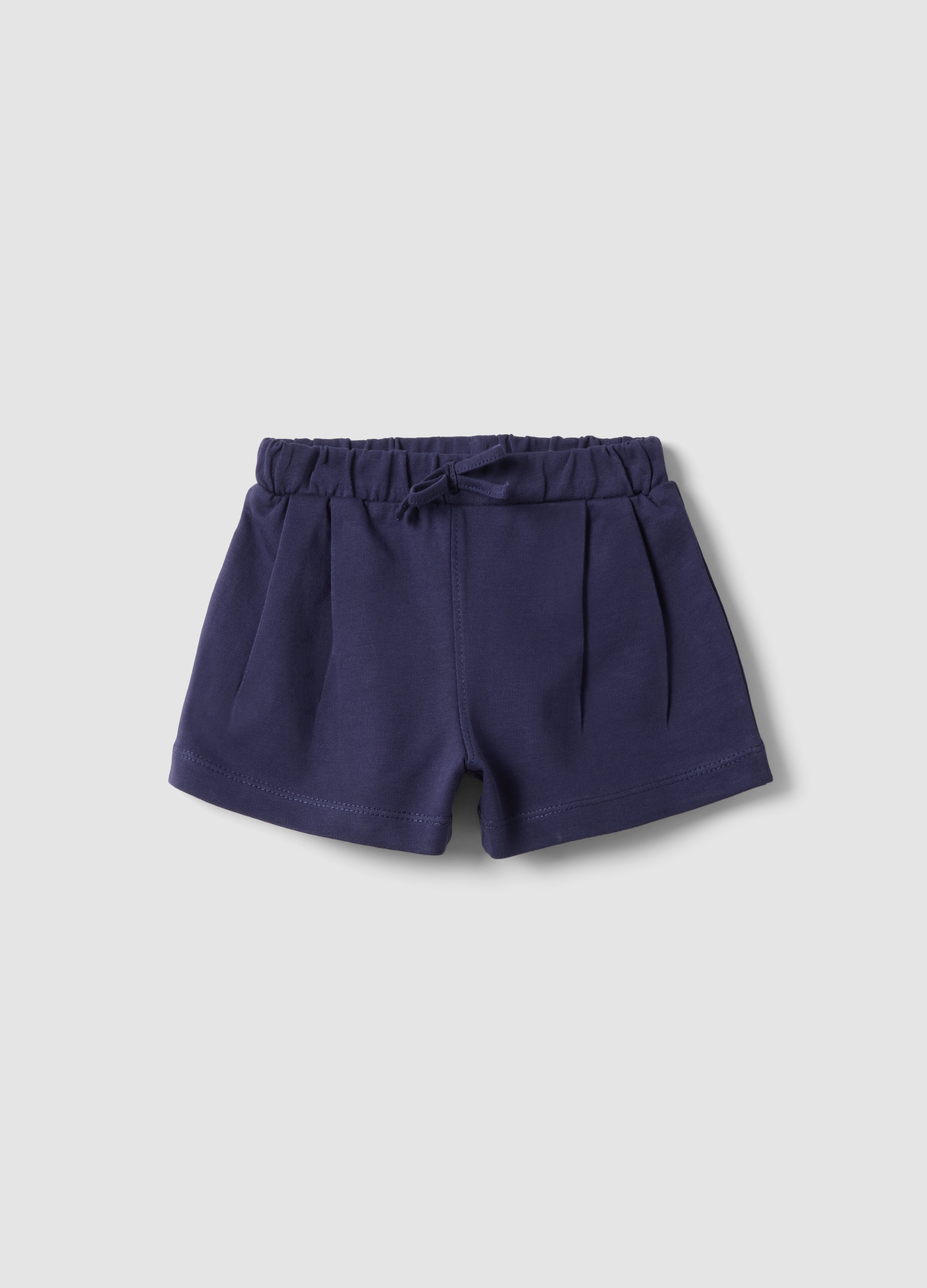 FAGOTTINO, Short Azul De Algodón Puro Para Niña Regular Fit Con Lazo, Niña, Azul oscuro, Talla: 12-18