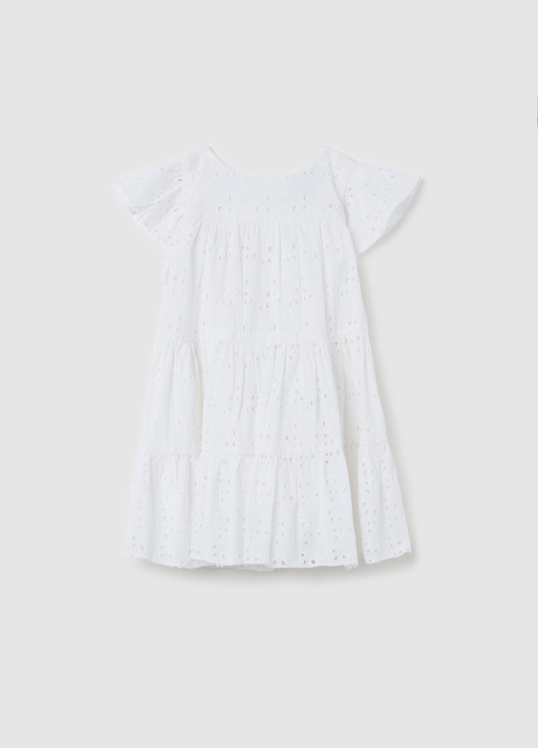 FAGOTTINO, Abito In Cotone Sangallo, Bambina, Bianco, Taglia: 12-18