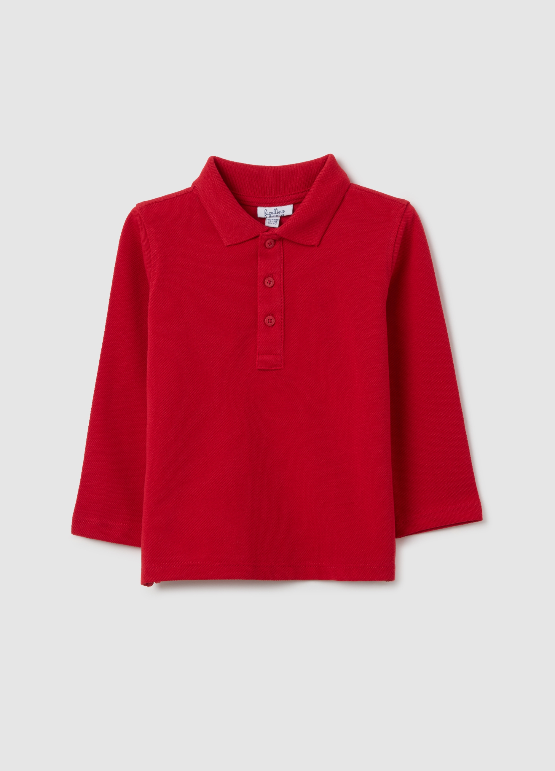 OVS, Baby-polo Aus Reinem Baumwolle, Rot, Regular Fit, Junge, Dunkelrot, Größe: 9-12