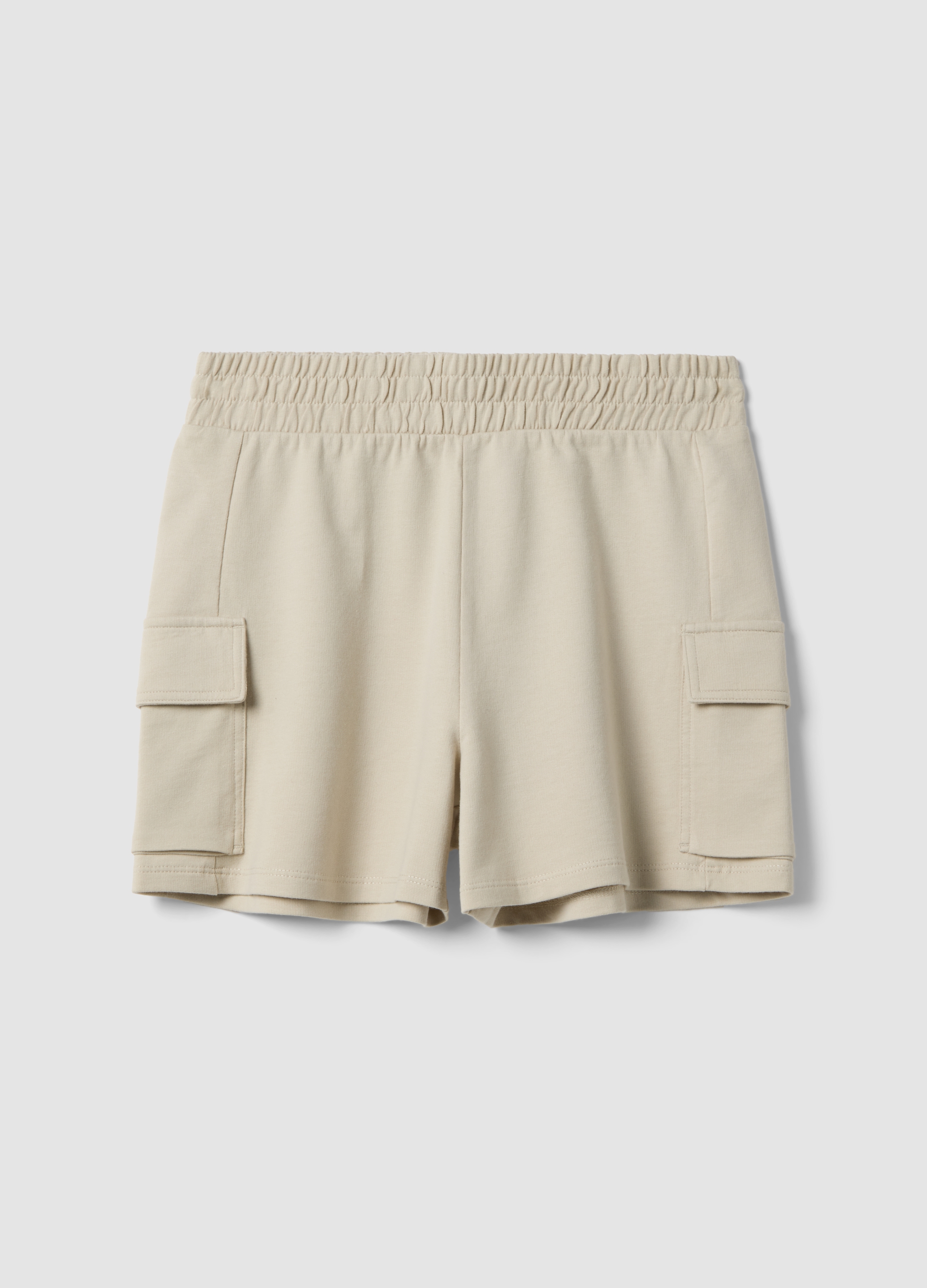 OVS KIDS, Shorts Cargo Beige Para Niñas En Mezcla De Algodón Con Corte Relajado, Niña, Beige Claro, Talla: 14-15