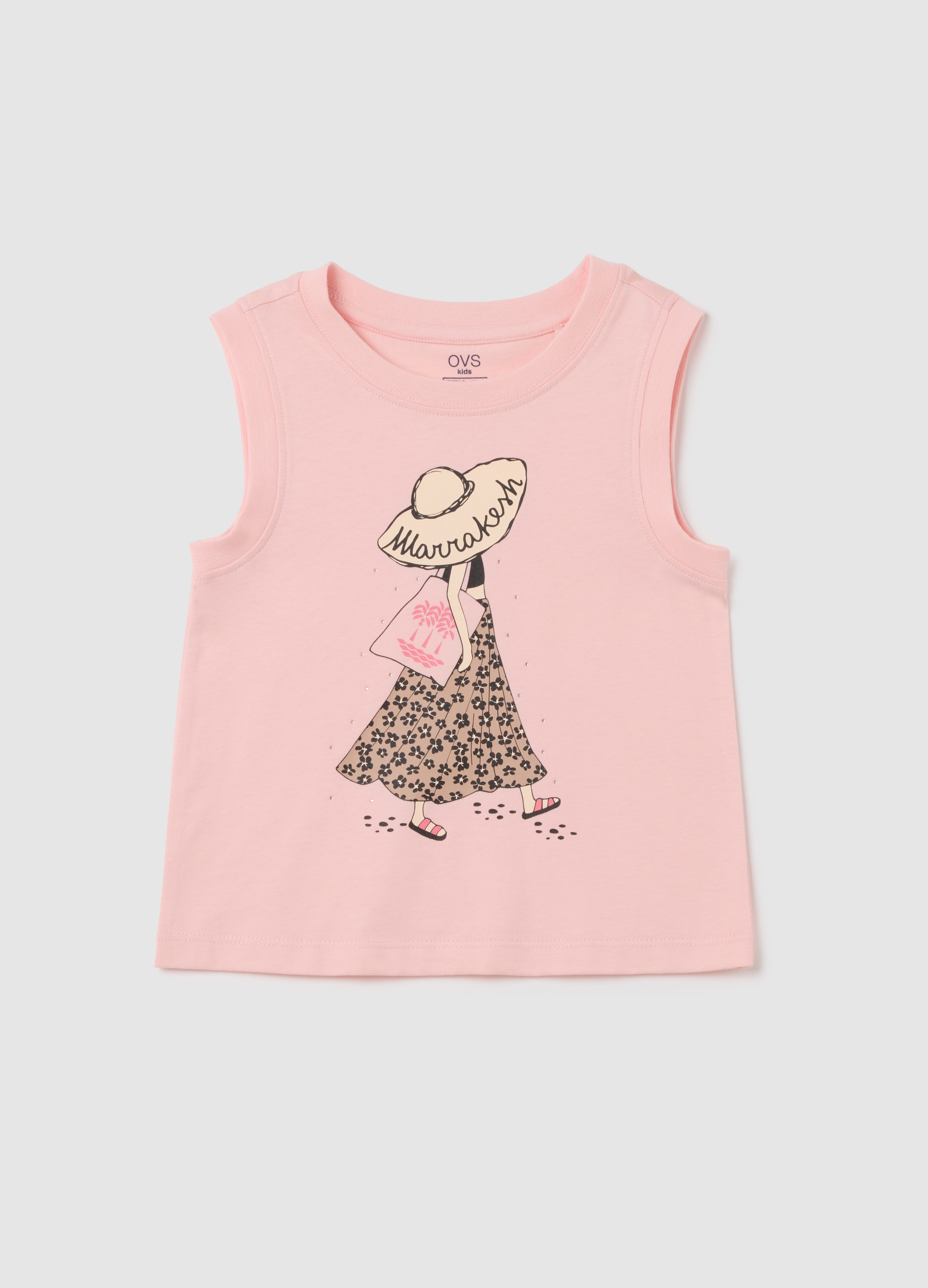 Camiseta De Algodón Rosa Para Niñas Regular Fit, Niña, Rosa Claro, Talla: 6-7