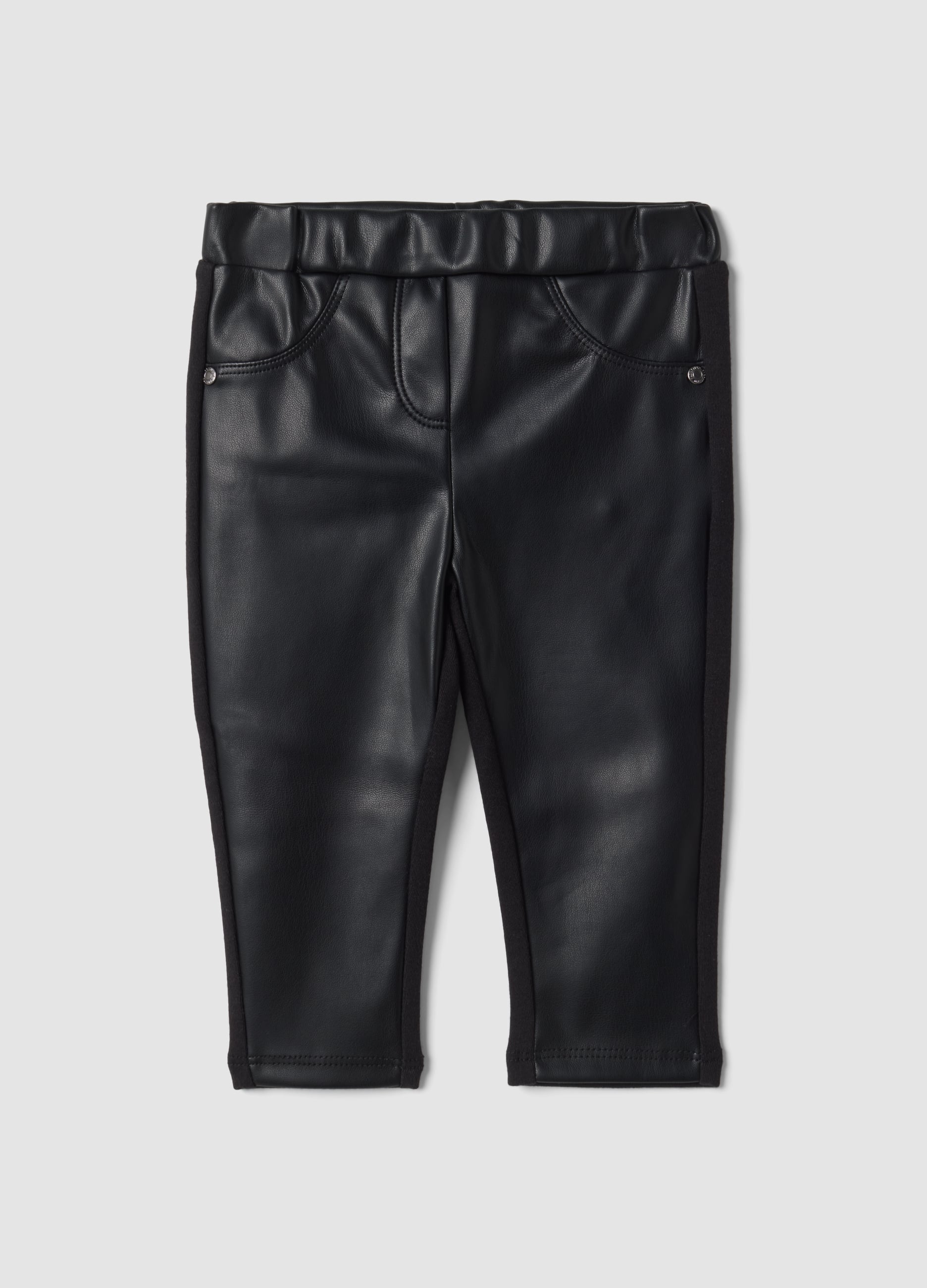FAGOTTINO, Treggings Neri Slim Fit Con Vita Elasticizzata Per Bimba, Bambina, Nero, Taglia: 18-24