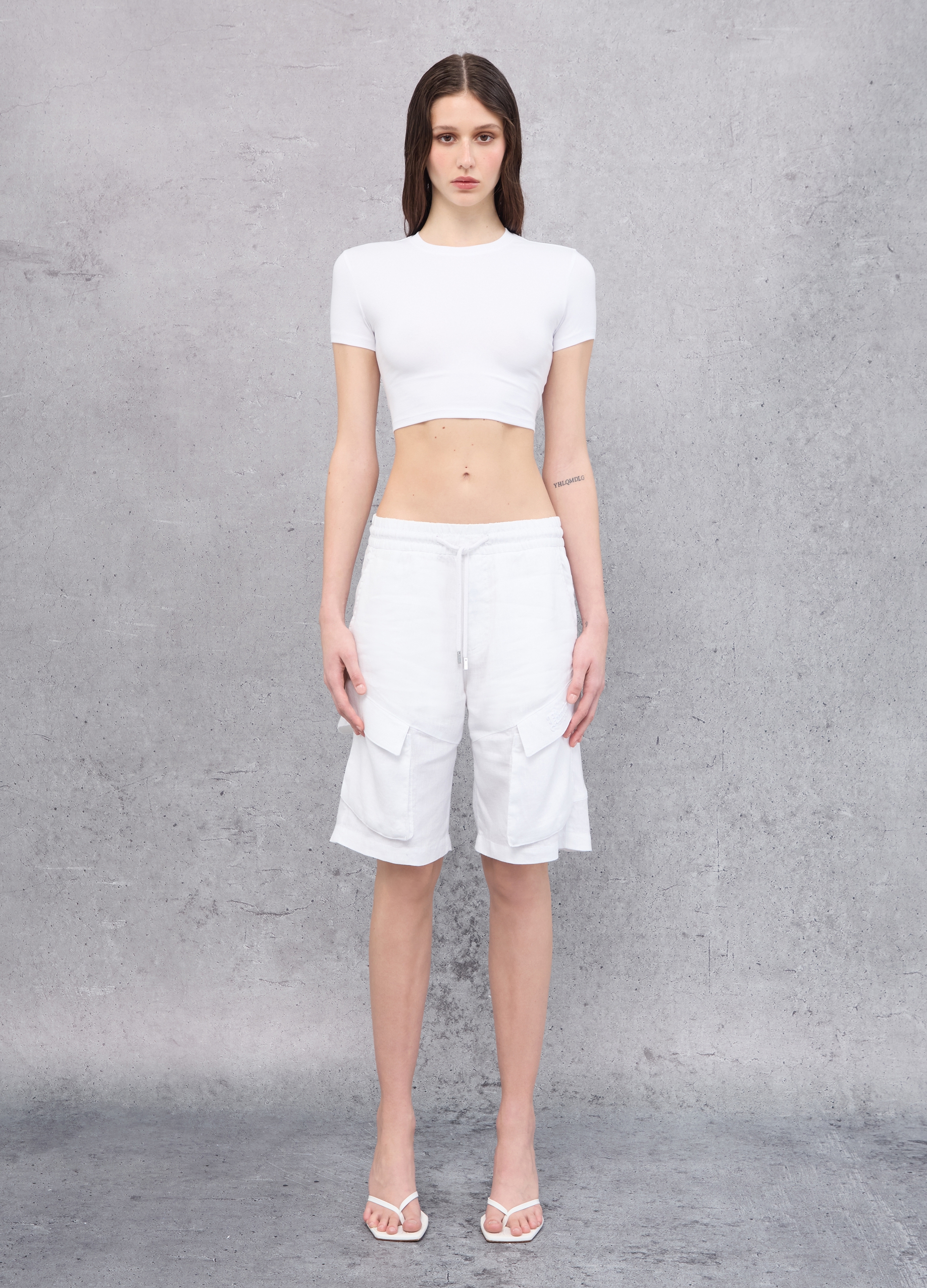 UTOPJA, Crop T-shirt White, Donna, Bianco, Taglia: M