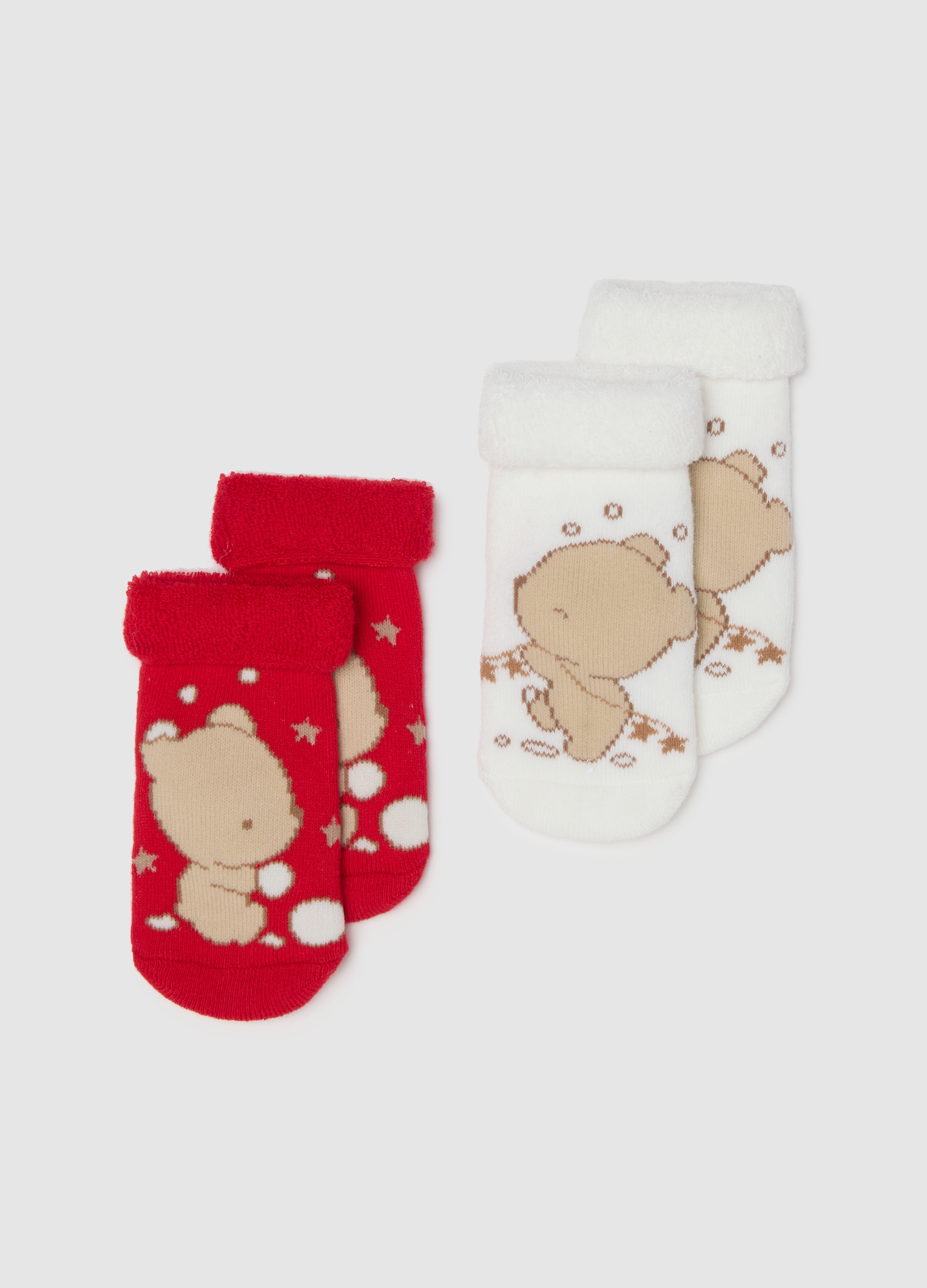 FAGOTTINO, Bipack Calzini Multicolor Da Neonato In Misto Cotone Con Stampa, Unisex, Multicolor, Taglia: 3-6