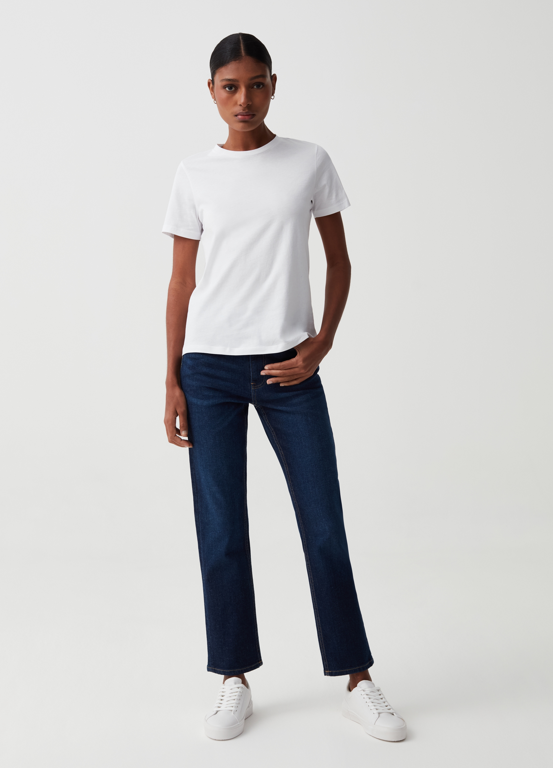 OVS, Jeans Regular Fit Cinque Tasche, Donna, Nero, Taglia: 40