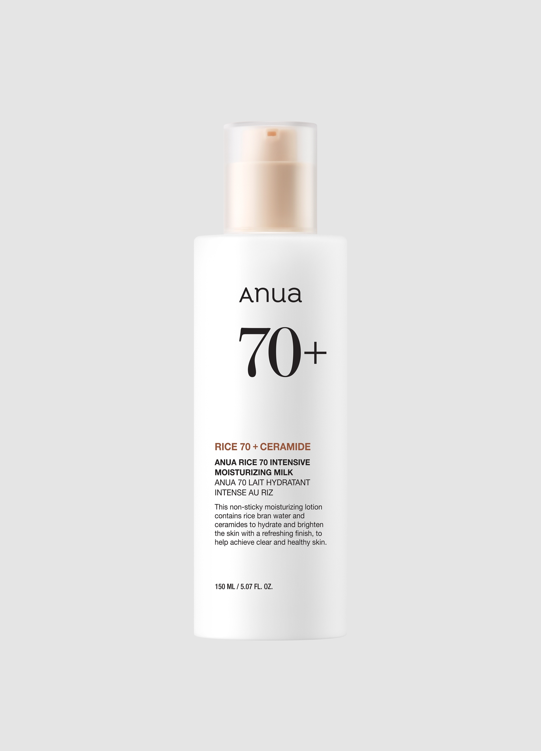 ANUA, Rice 70% Intensive Moisturizing Milk 150ml - Skincare Coreana, Donna, Bianco, Taglia: FASUL