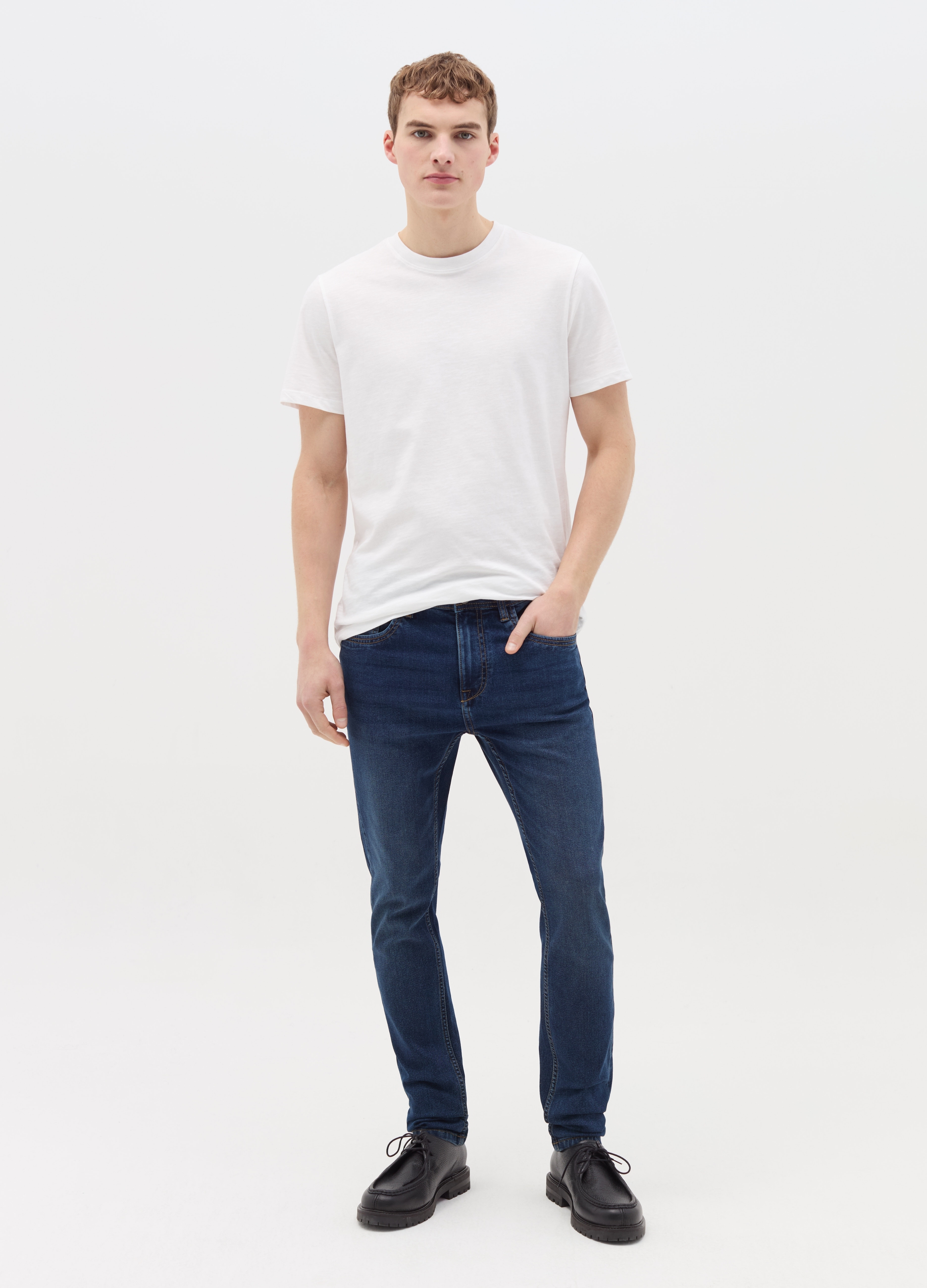 OVS , Jeans Super Skinny Fit Con Scoloriture, Uomo, Denim, Taglia: 42