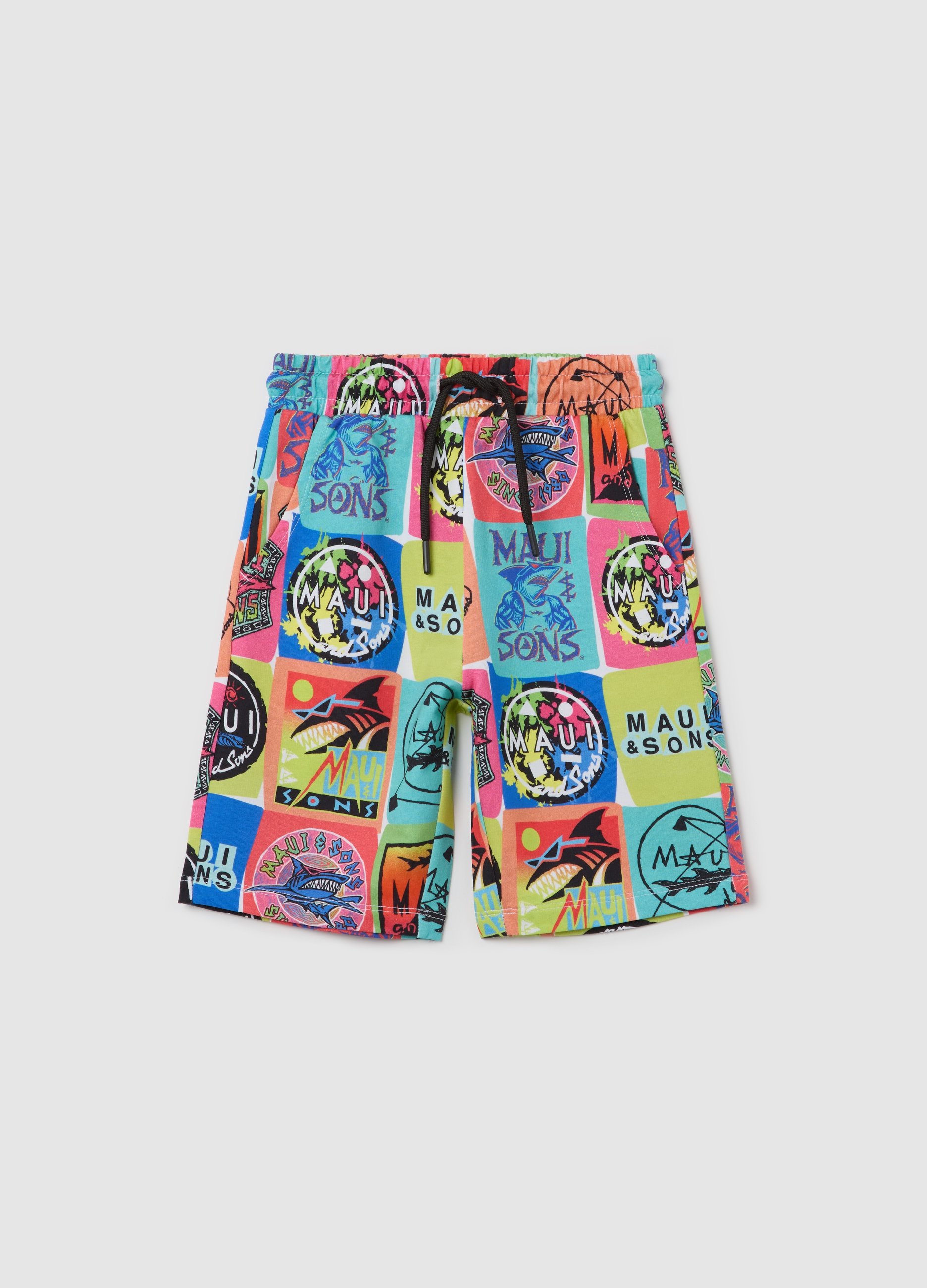 MAUI, Pantaloncini Multicolor In Cotone Maui And Sons, Bambino, Multicolor, Taglia: 5-6