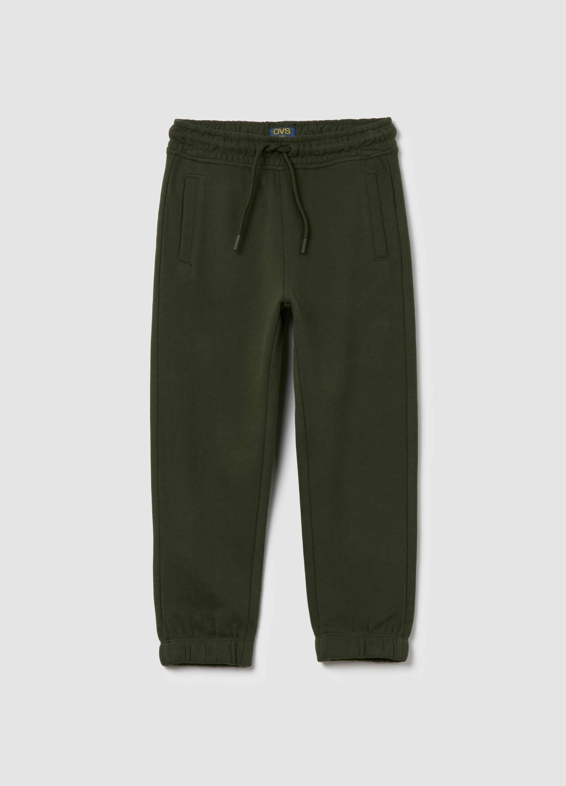 OVS KIDS, Joggers Essential De Algodón Orgánico Con Cordón, Niño, Verde militar, Talla: 3-4