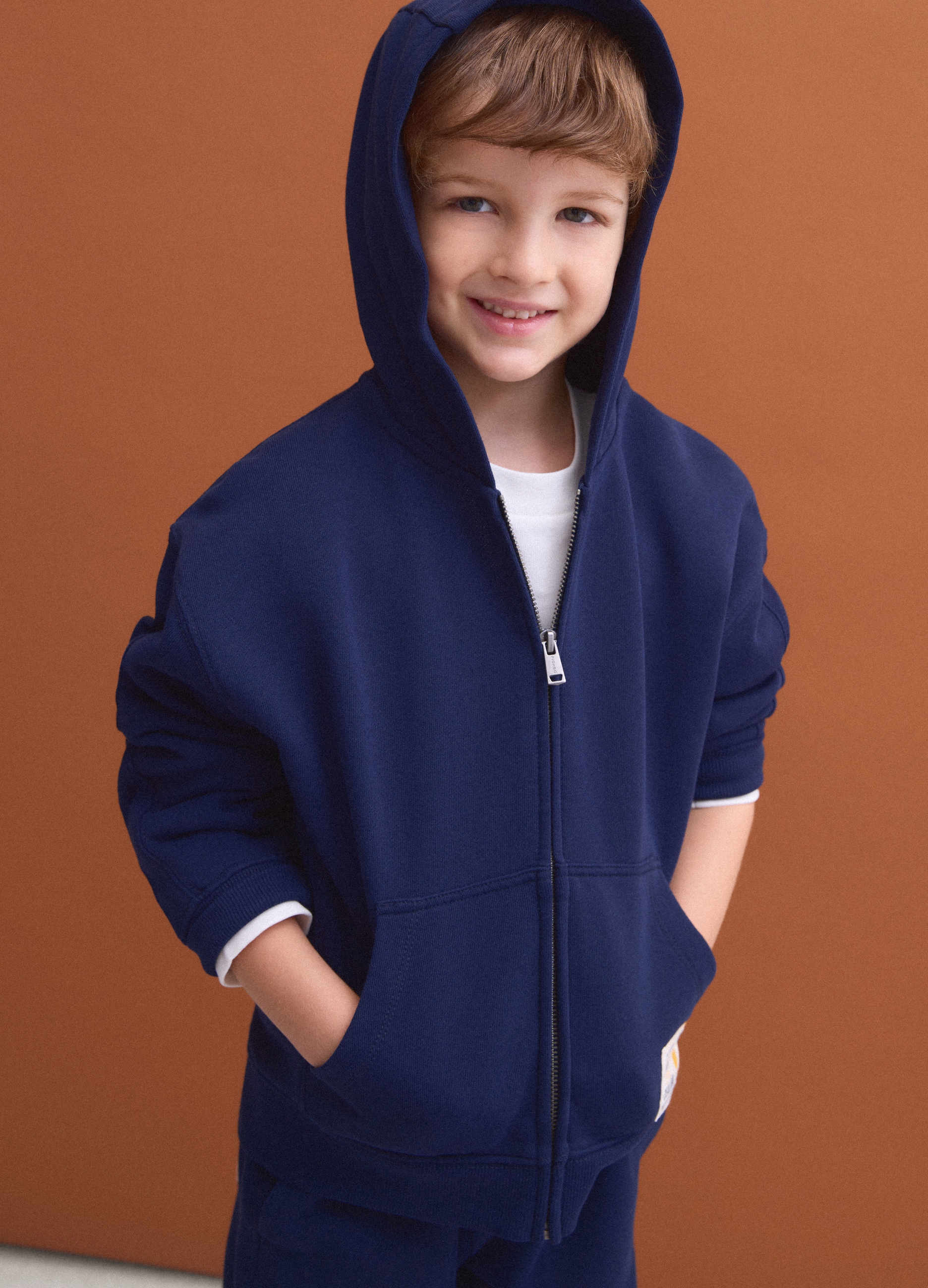 PIOMBO KIDS, Felpa Blu In Puro Cotone Con Cappuccio Regular Fit Per Bambino, Blu, Taglia: 8