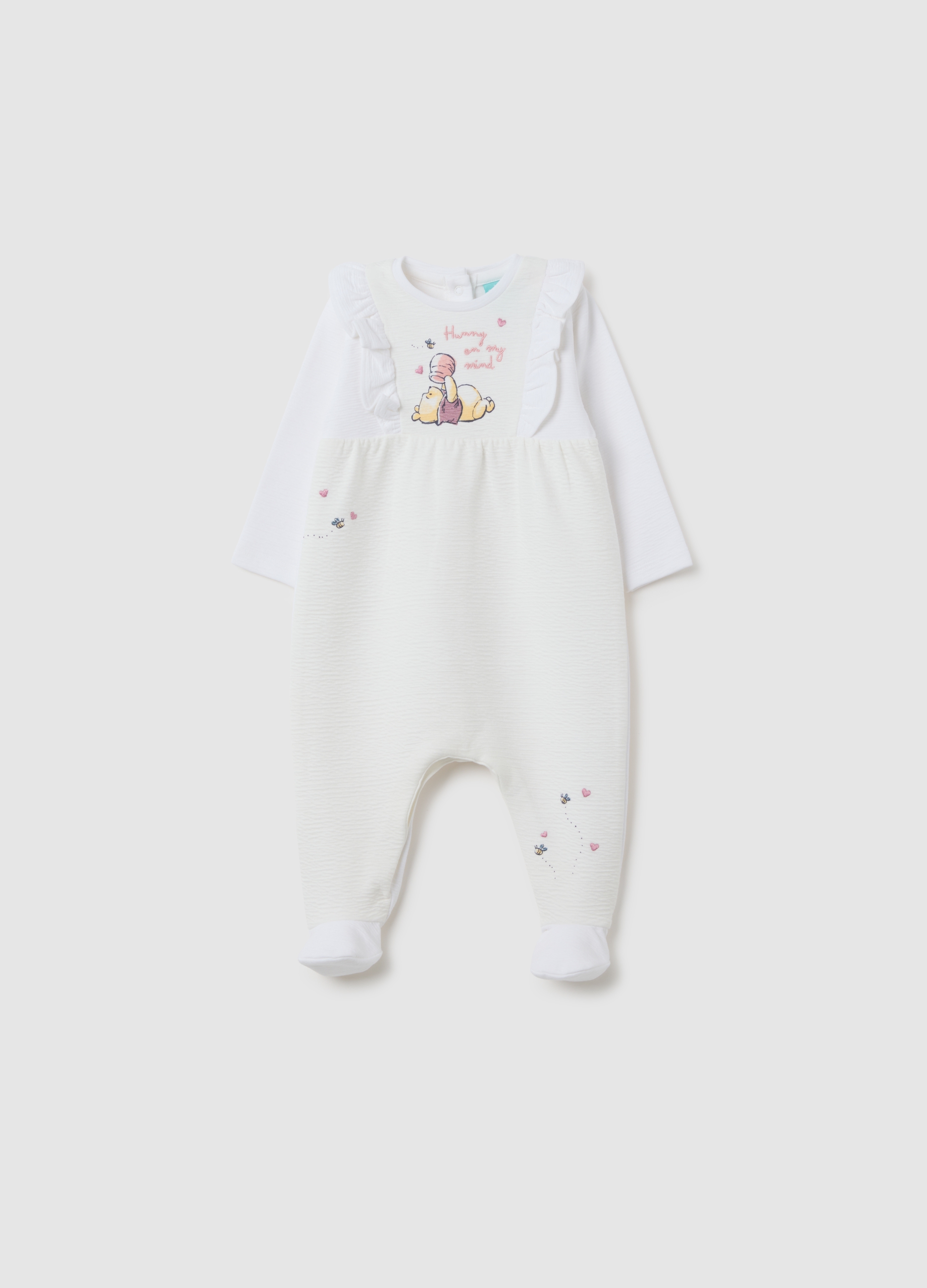 OVS, Weiße Baby-mädchen-strampler Aus Baumwollmix, Neugeborenes Mädchen, Reinweiß, Größe: 0-1