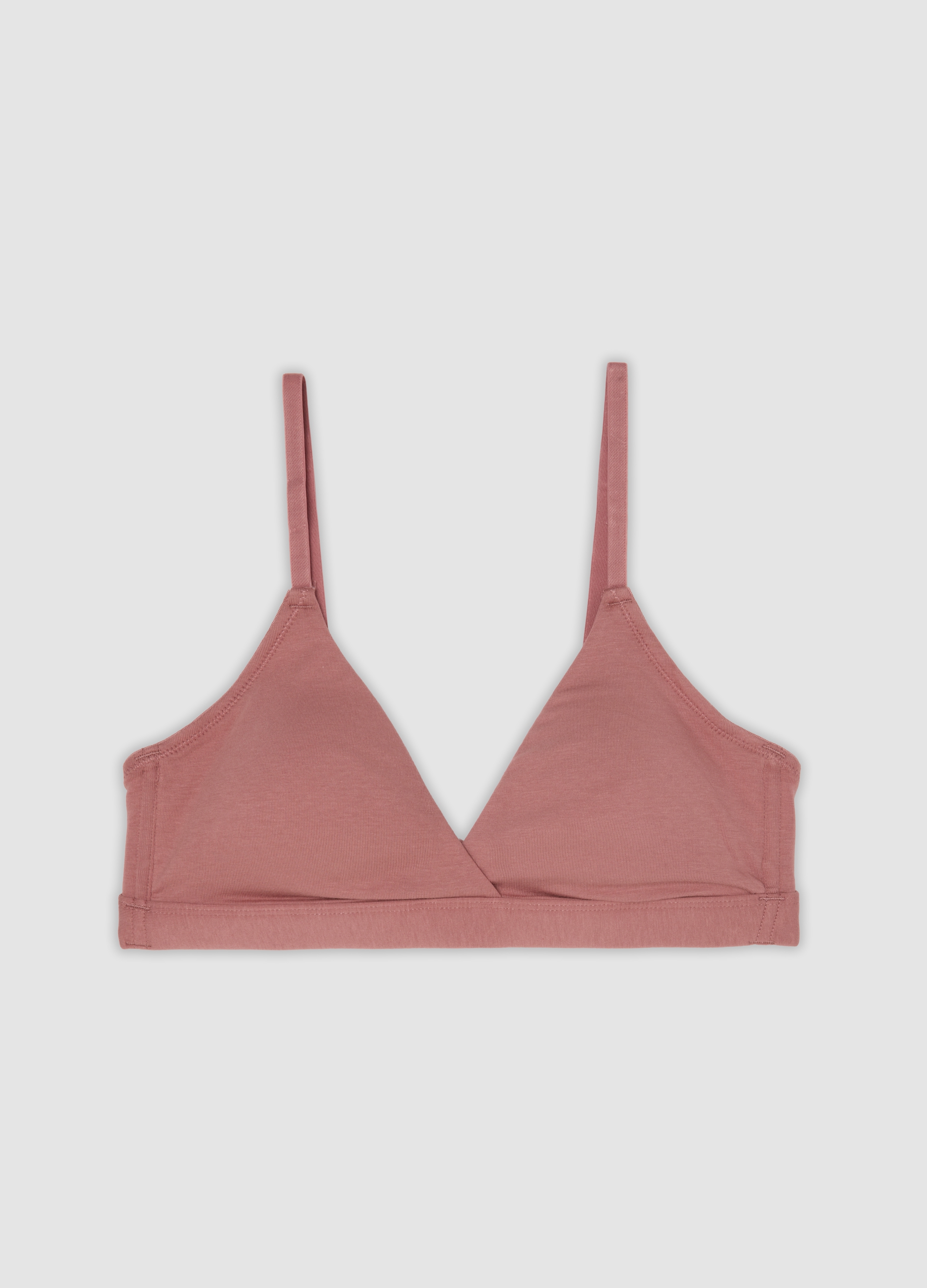 OVS, Reggiseno A Triangolo Rosa In Cotone Organico E Viscosa Elasticizzata, Donna, Rosa, Taglia: 5B