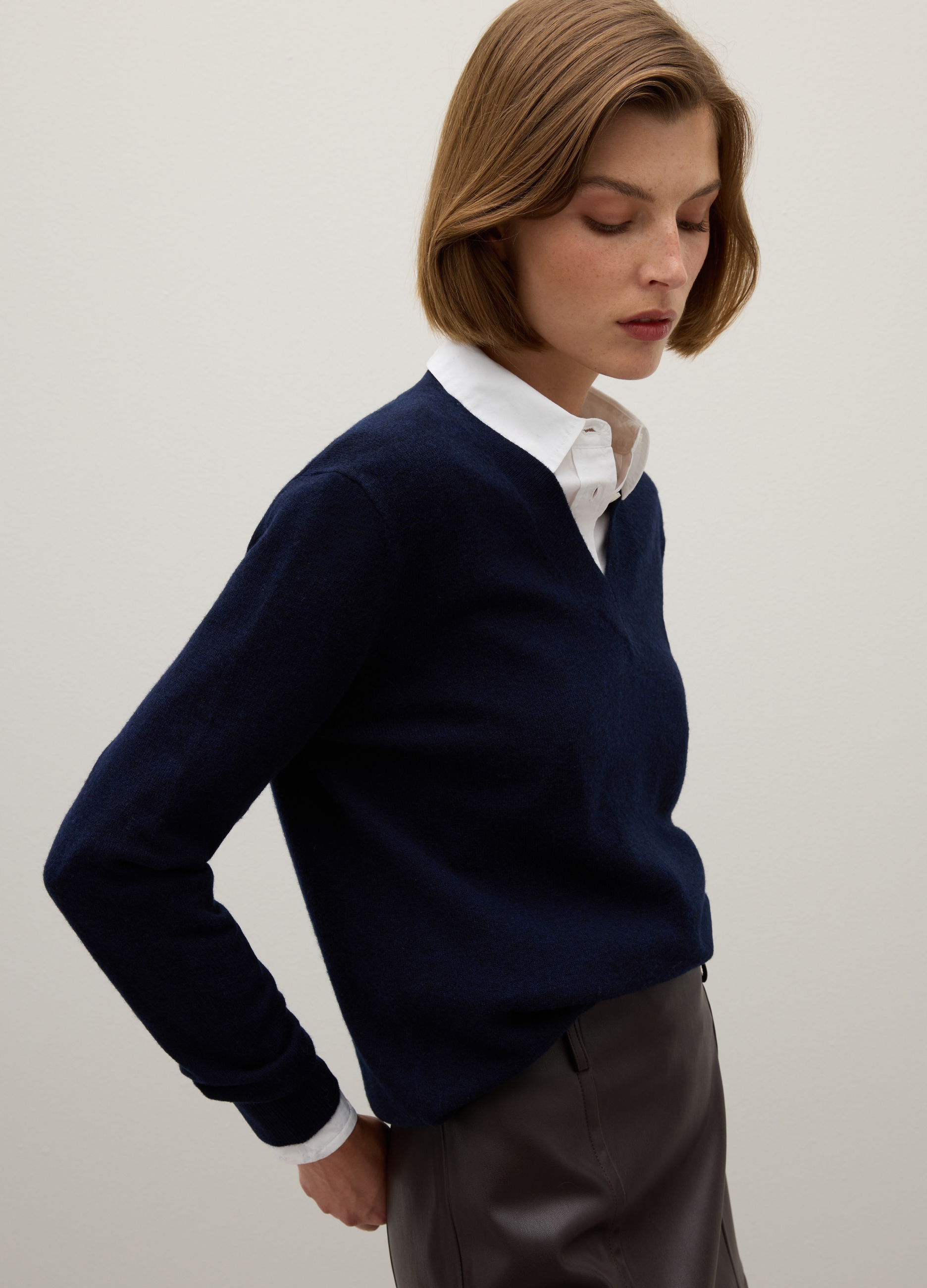 PIOMBO, Maglione Blu In Pura Lana, Donna, Blu, Taglia: XS