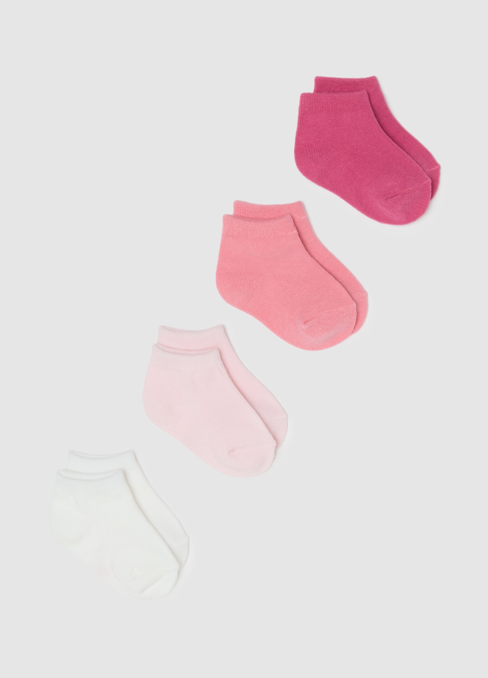 FAGOTTINO, Multipack De Calcetines Cortos Multicolor De Mezcla De Algodón Para Bebé Niña, Ajuste Regular, Niña, Pink/White, Talla: 6-12