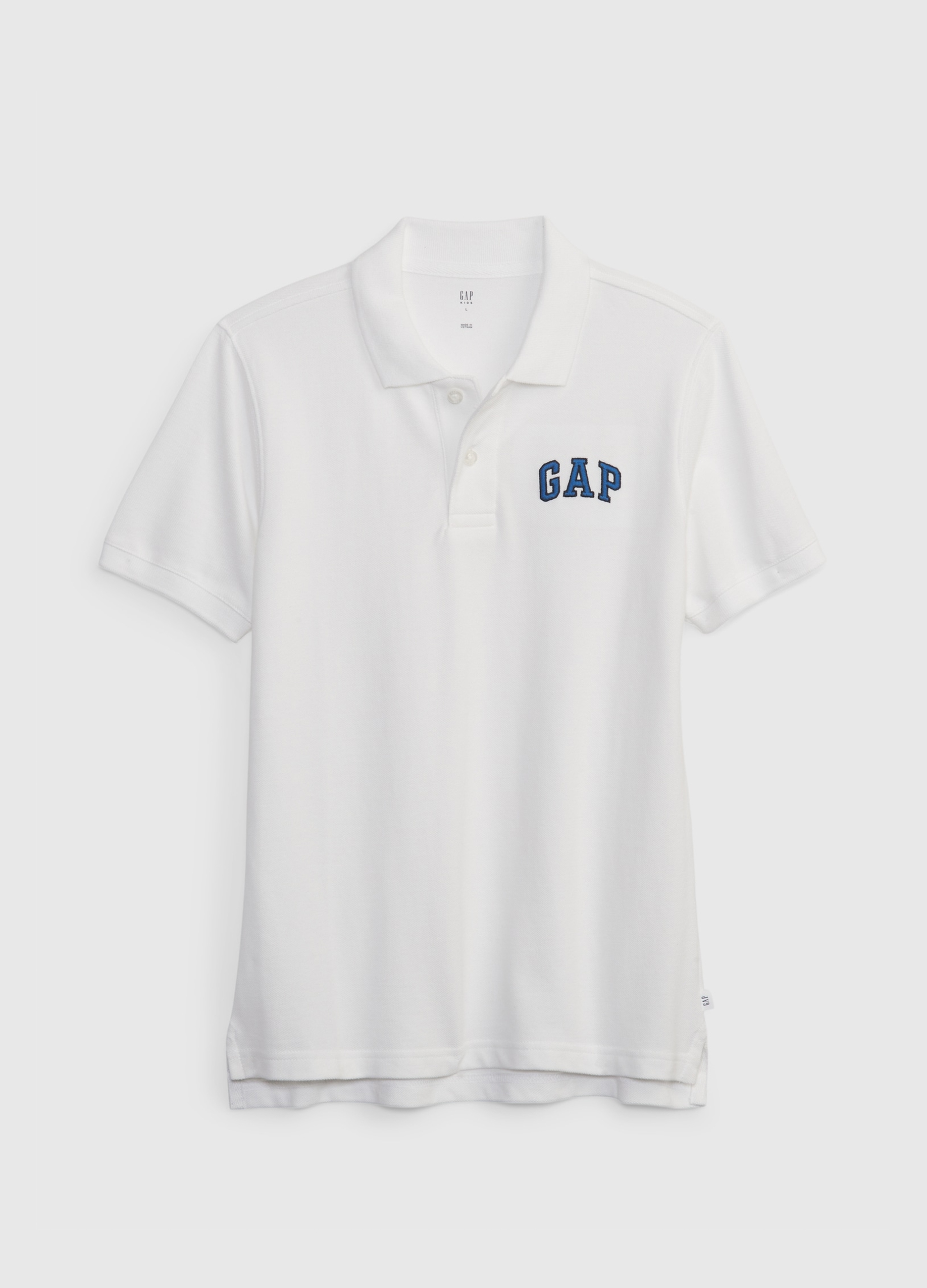 GAP KIDS, Polo In Piquet Con Ricamo Logo, Bambino, Bianco, Taglia: S/114-130