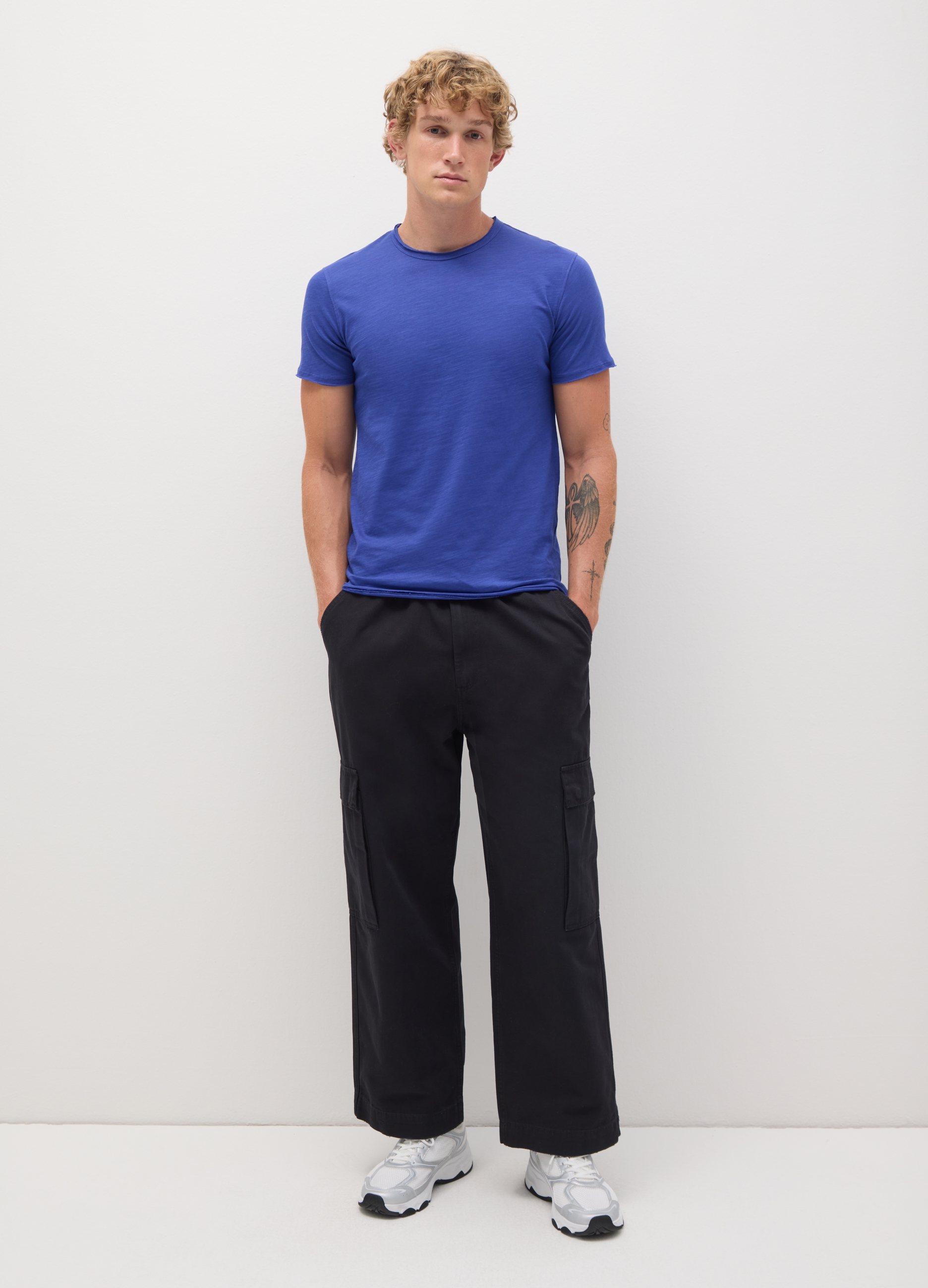 OVS, T-shirt Da Uomo In Puro Cotone Blu Regular Fit, Blu, Taglia: XS