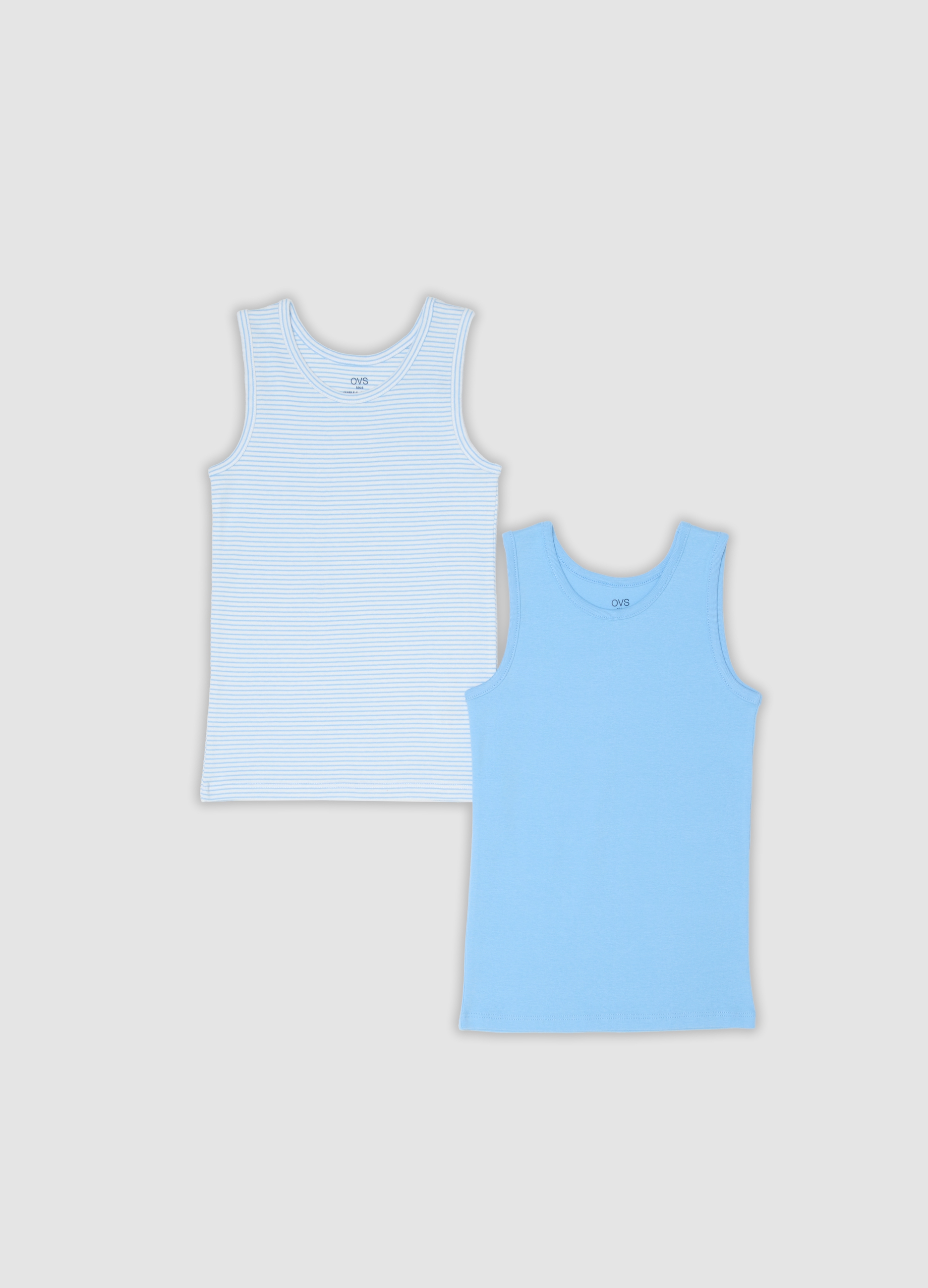 OVS KIDS, Bipack Di Vogatori Azzurri In Cotone Organico Regular Fit Per Bambini, Bambino, Azzurro, Taglia: 7-8