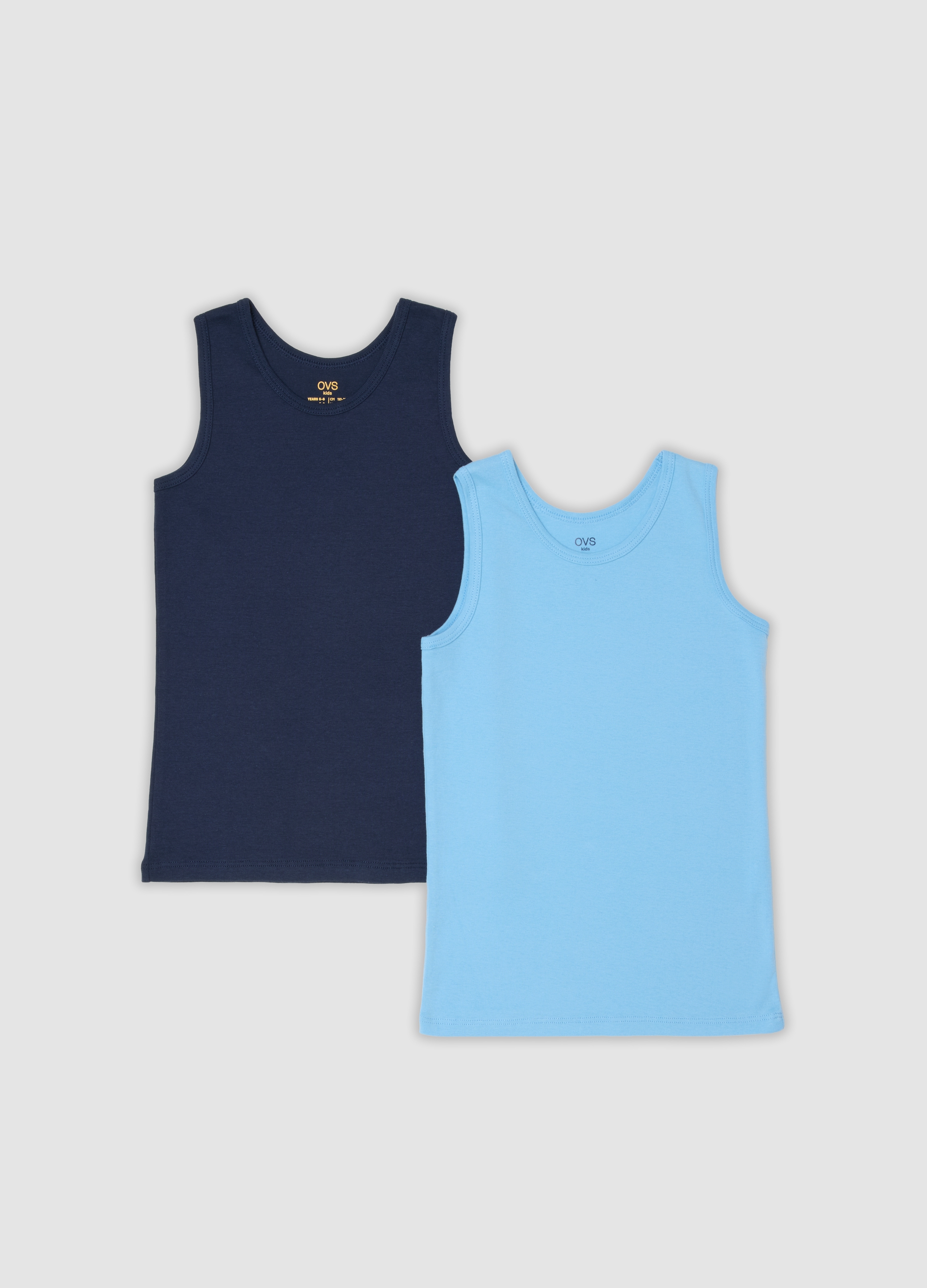 OVS KIDS, Bipack Di Canotte Multicolor In Puro Cotone Organico Per Ragazzo Regular Fit, Bambino, Multicolor, Taglia: 9-10