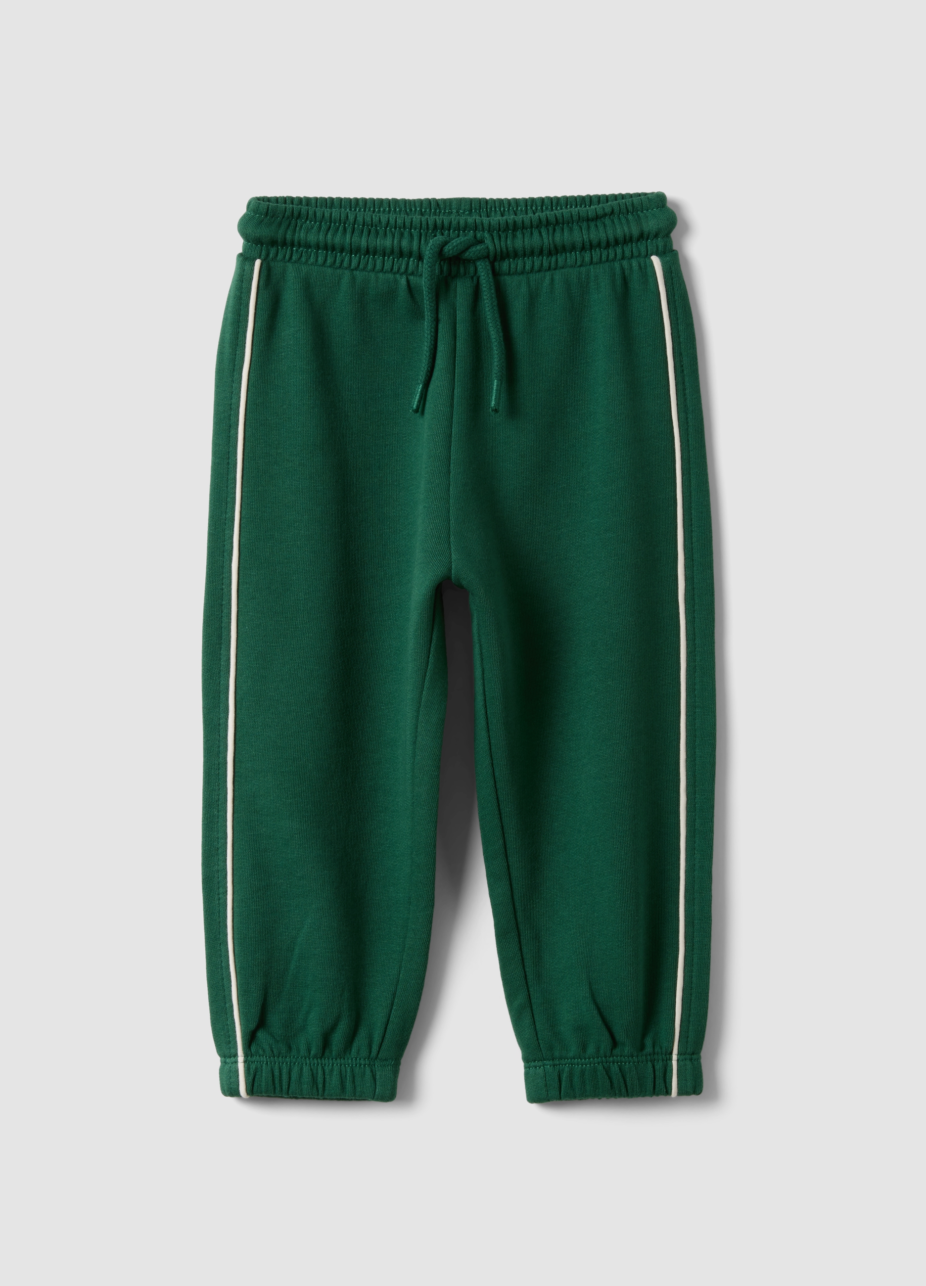 FAGOTTINO, Pantaloni Jogger Verdi In Puro Cotone Organico Con Coulisse Per Bimbo, Bambino, Verde, Taglia: 18-24