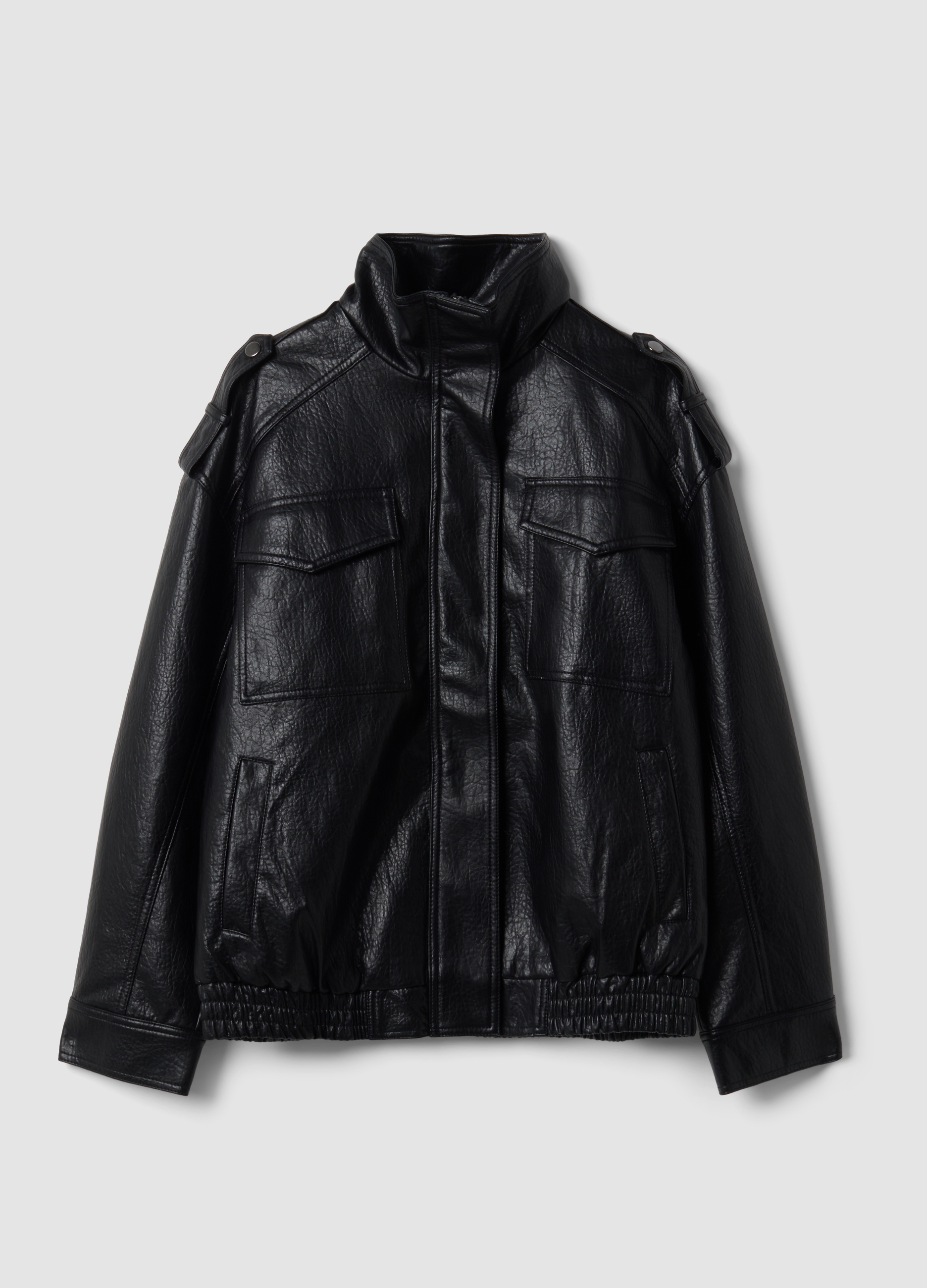 LES COPAINS, Giacca Nera In Misto Viscosa Con Zip, Donna, Nero, Taglia: XS/S