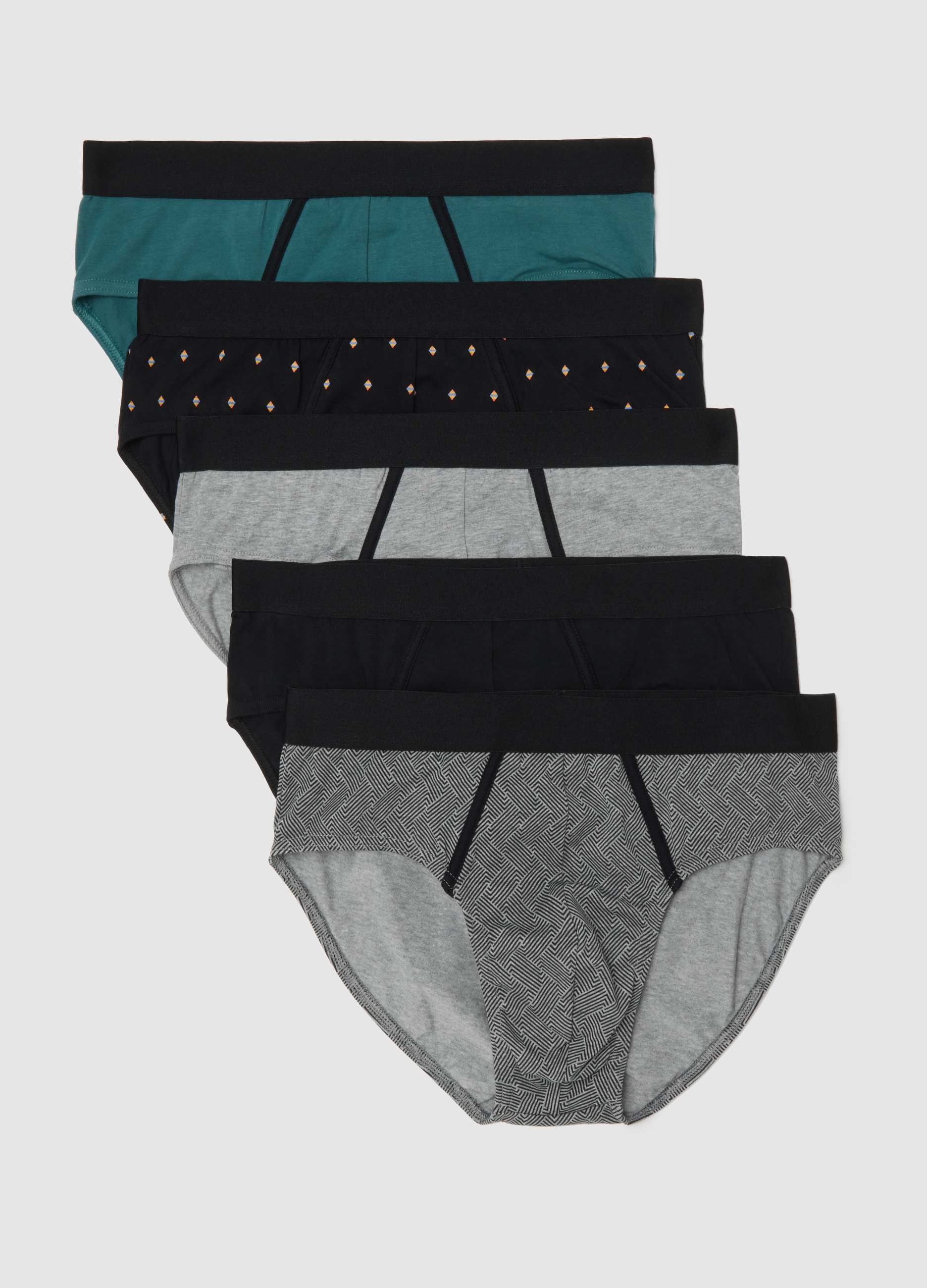 Multipack Slip In Cotone Elasticizzato Multicolor, Hombre, Grey/Black, Talla: S