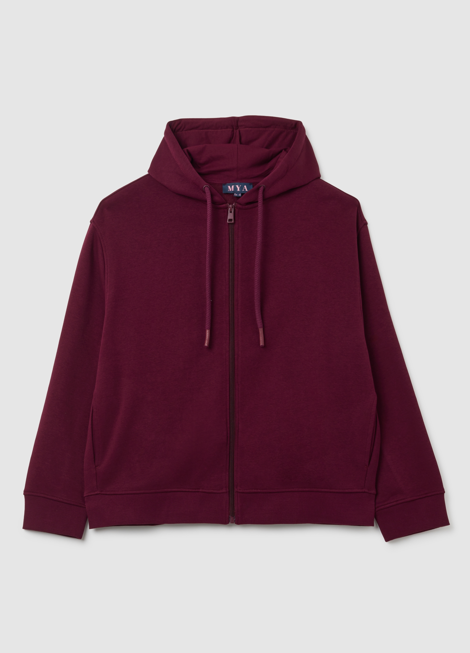 Sudadera De Algodón Morada Regular Fit, Mujer, Morado oscuro, Talla: XXL