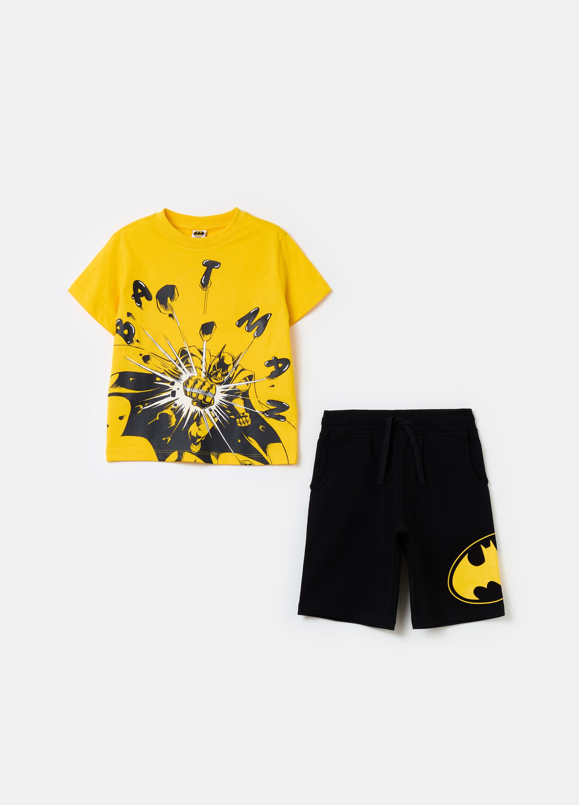 OVS, Jogging Set In Cotone Stampa Batman, Bambino, Multicolor, Taglia: 3-4