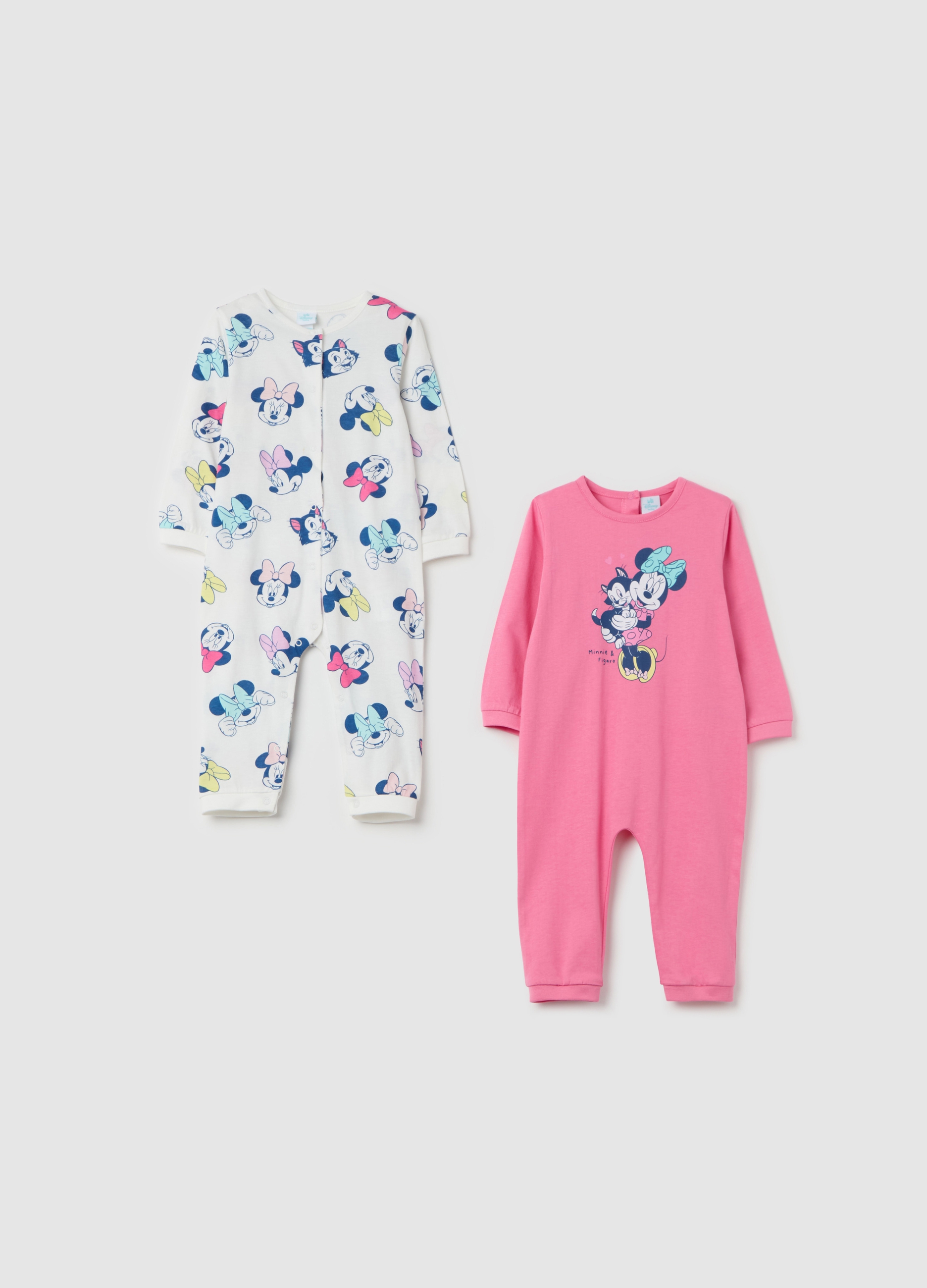 OVS, Bipack Tutine In Cotone Con Stampa Minnie, Bambina, Multicolor, Taglia: 12-18