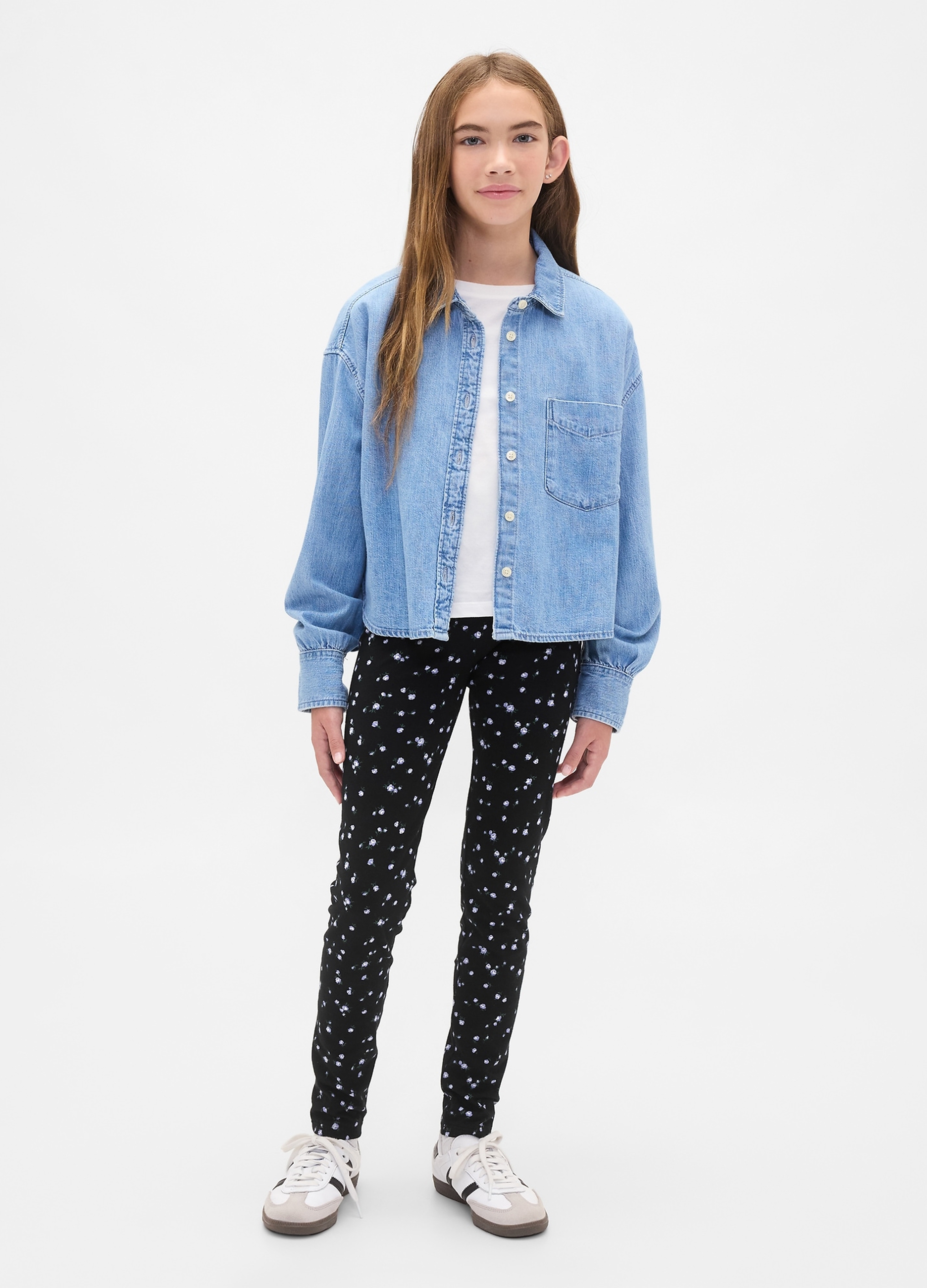 GAP KIDS, Leggings Elasticizzati, Bambina, Nero, Taglia: M