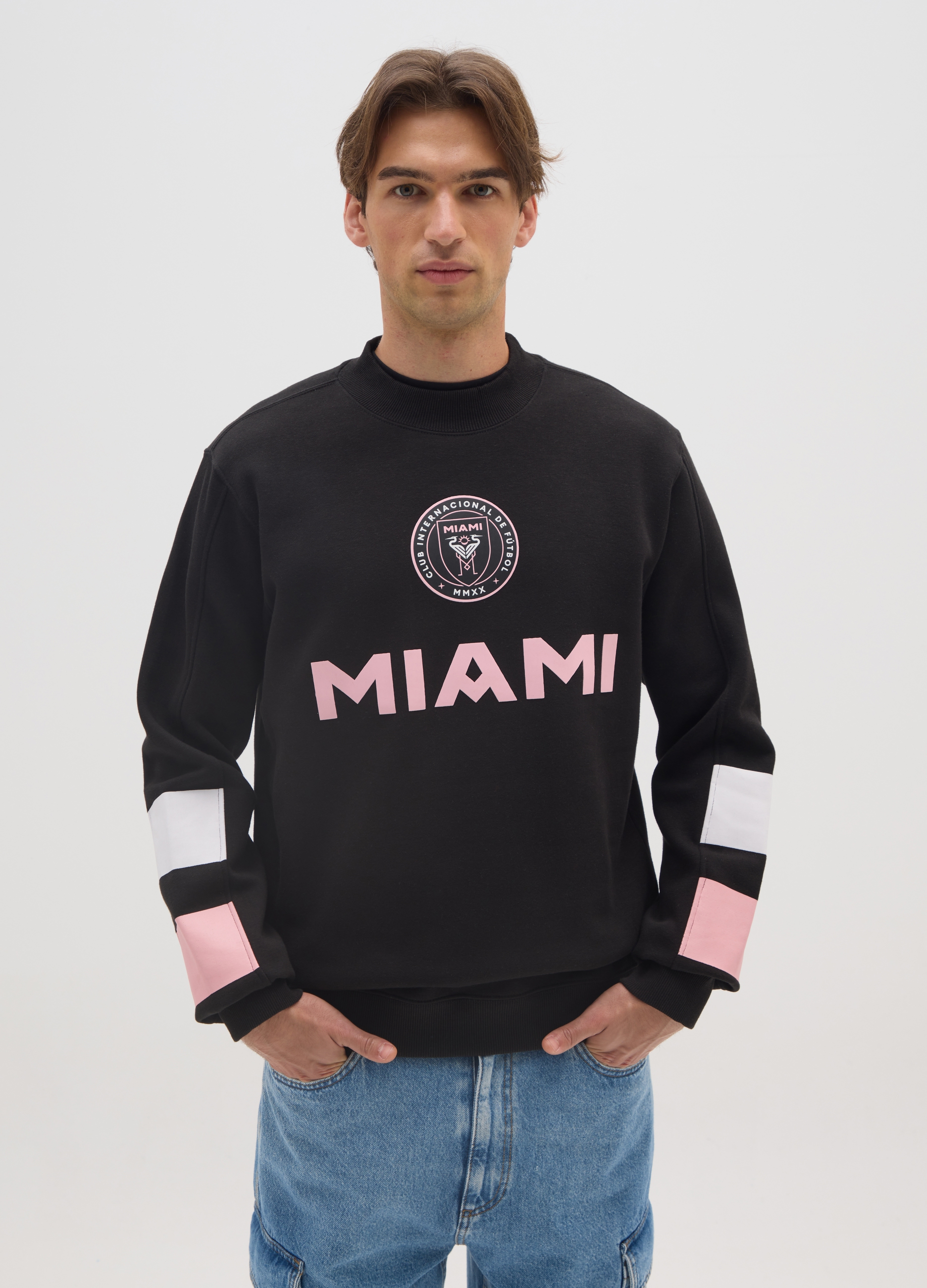 OVS, Felpa In Misto Cotone Multicolor Con Stampa, Uomo, Multicolor, Taglia: XXL