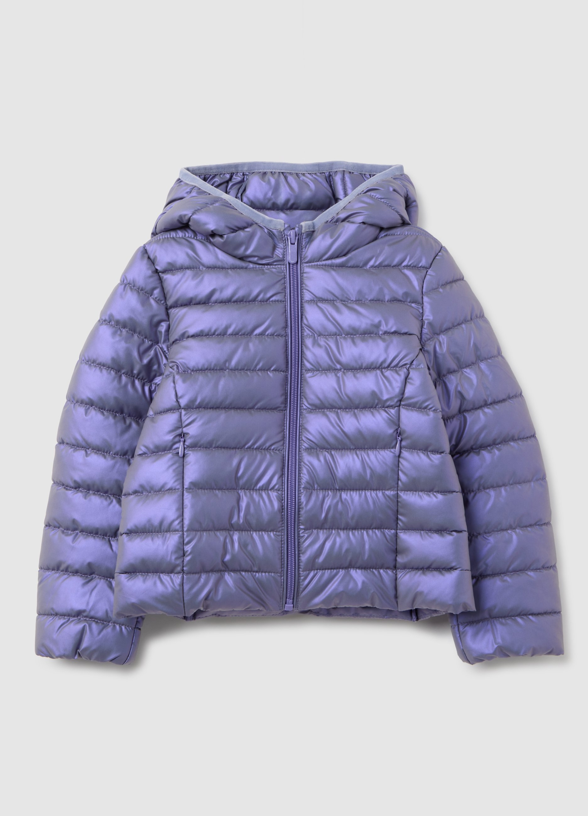 OVS KIDS, Chaqueta Acolchada Morada Para Niña Con Capucha, Niña, Morado oscuro, Talla: 8-9