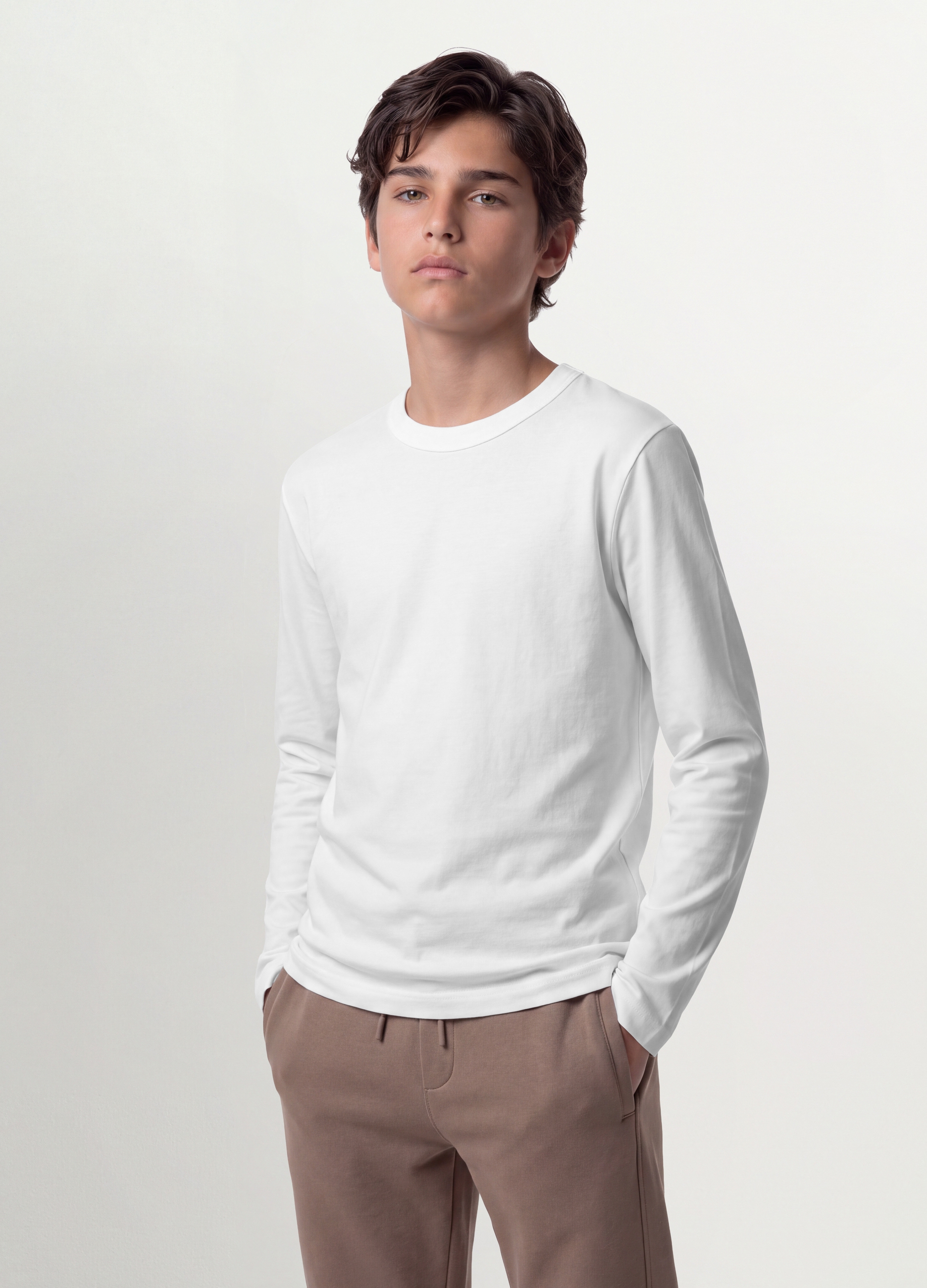 OVS KIDS, T-shirt Bianca In Cotone Organico Elasticizzato Regular Fit Per Ragazzo, Bambino, Bianco, Taglia: 11-12