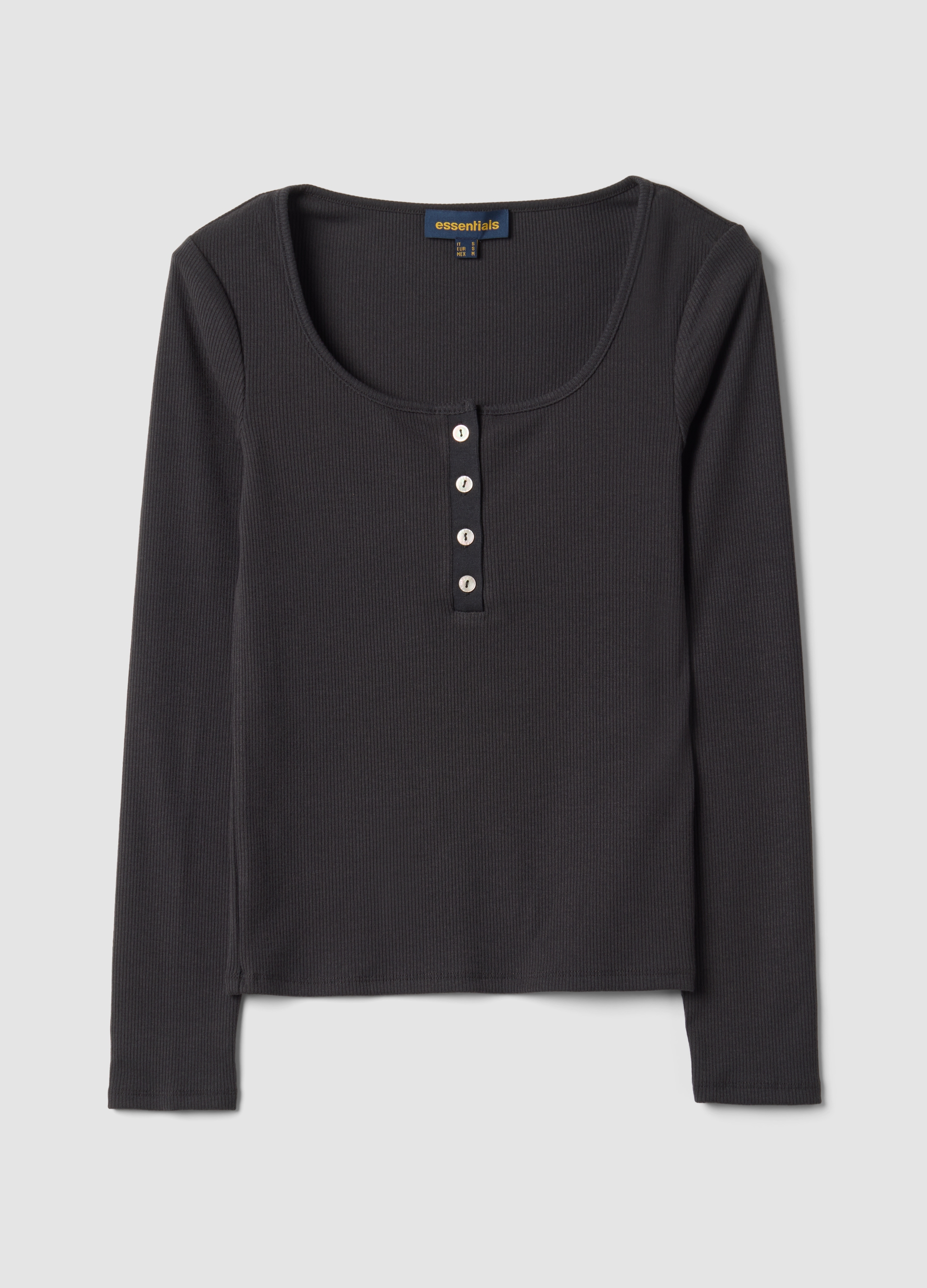 OVS, T-shirt Nera In Viscosa Elasticizzata Con Girocollo, Donna, Nero, Taglia: M