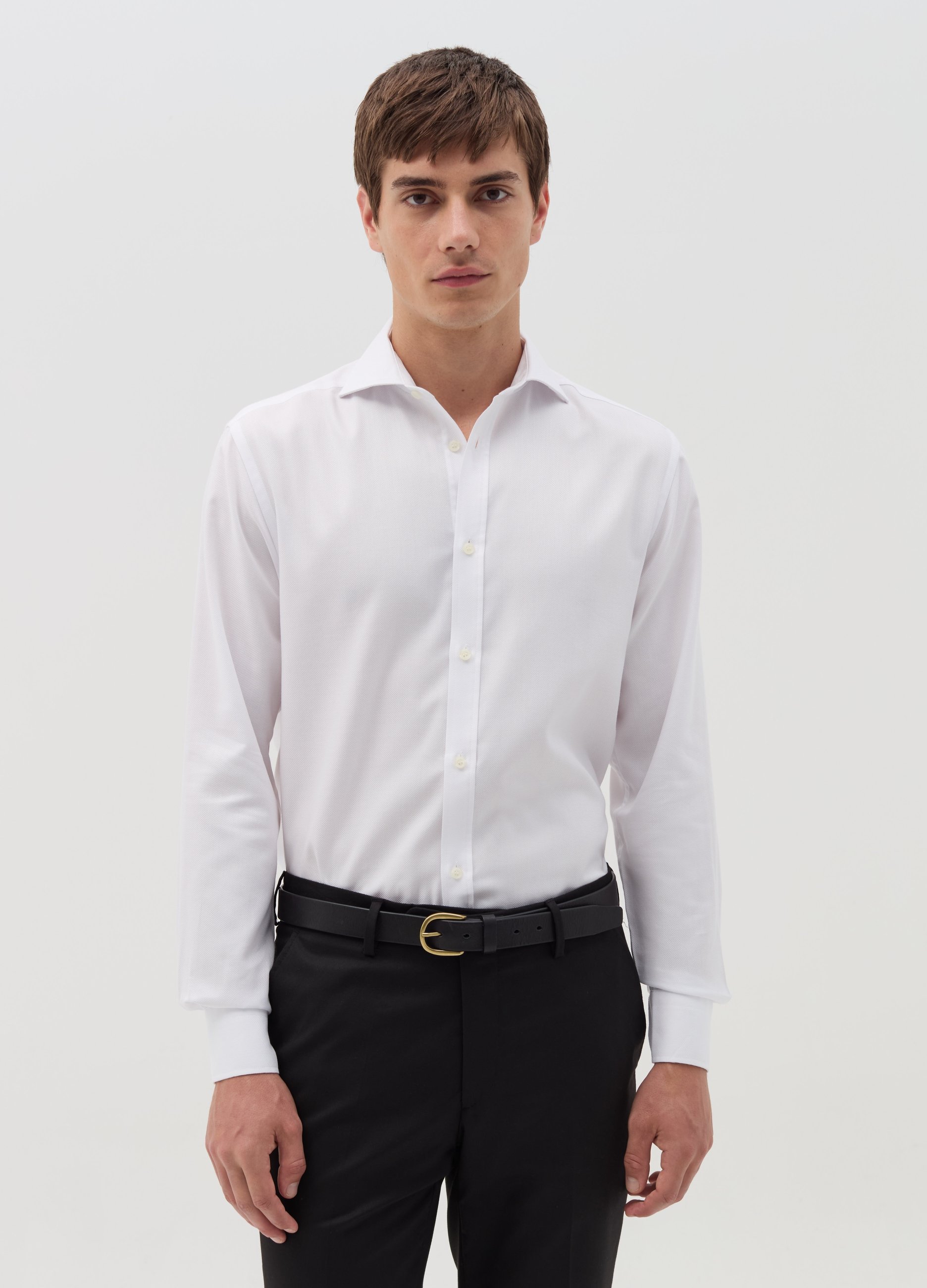 Camisa Regular Fit Planchado Fácil, Hombre, Blanco óptico, Talla: 45