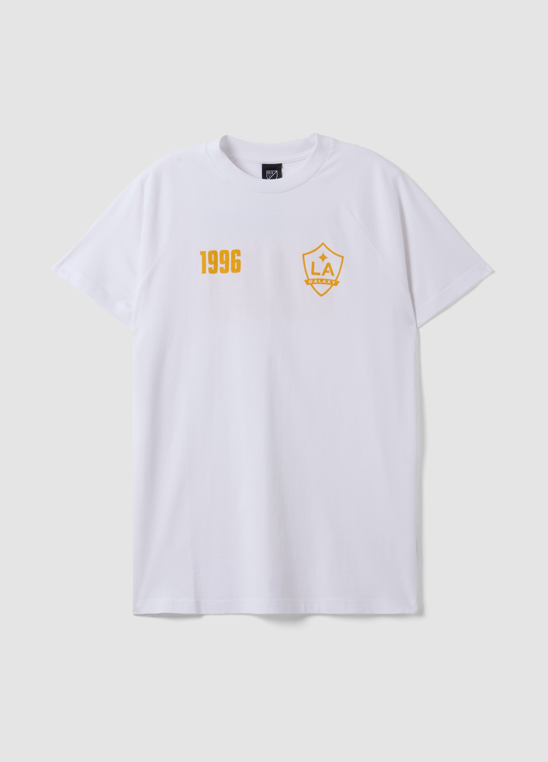 MLS, T-shirt Bianca In Puro Cotone Con Stampa La Galaxy, Uomo, Bianco, Taglia: S