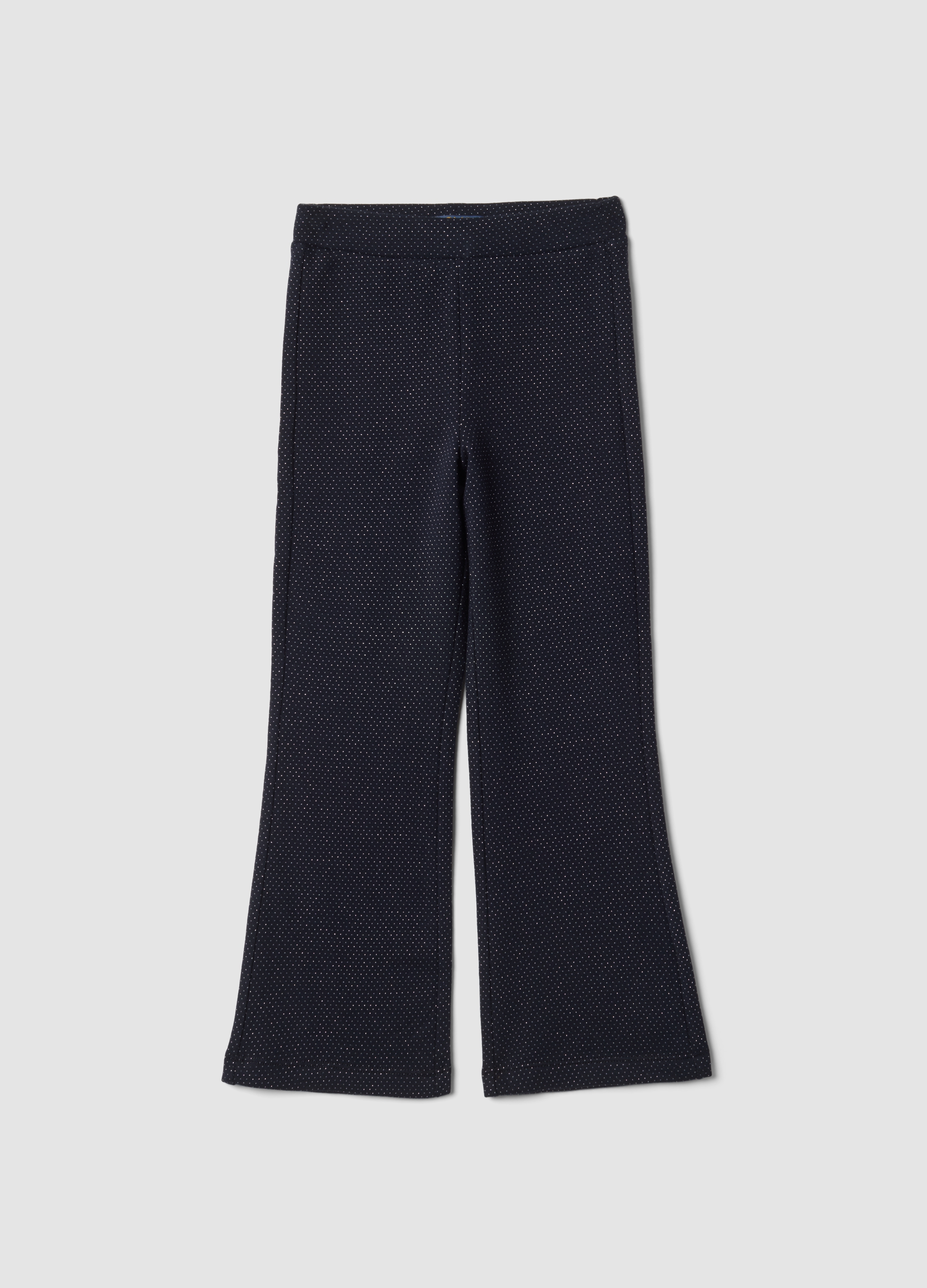 OVS KIDS, Leggings Blu Flare In Cotone Elasticizzato, Bambina, Nero, Taglia: 3-4
