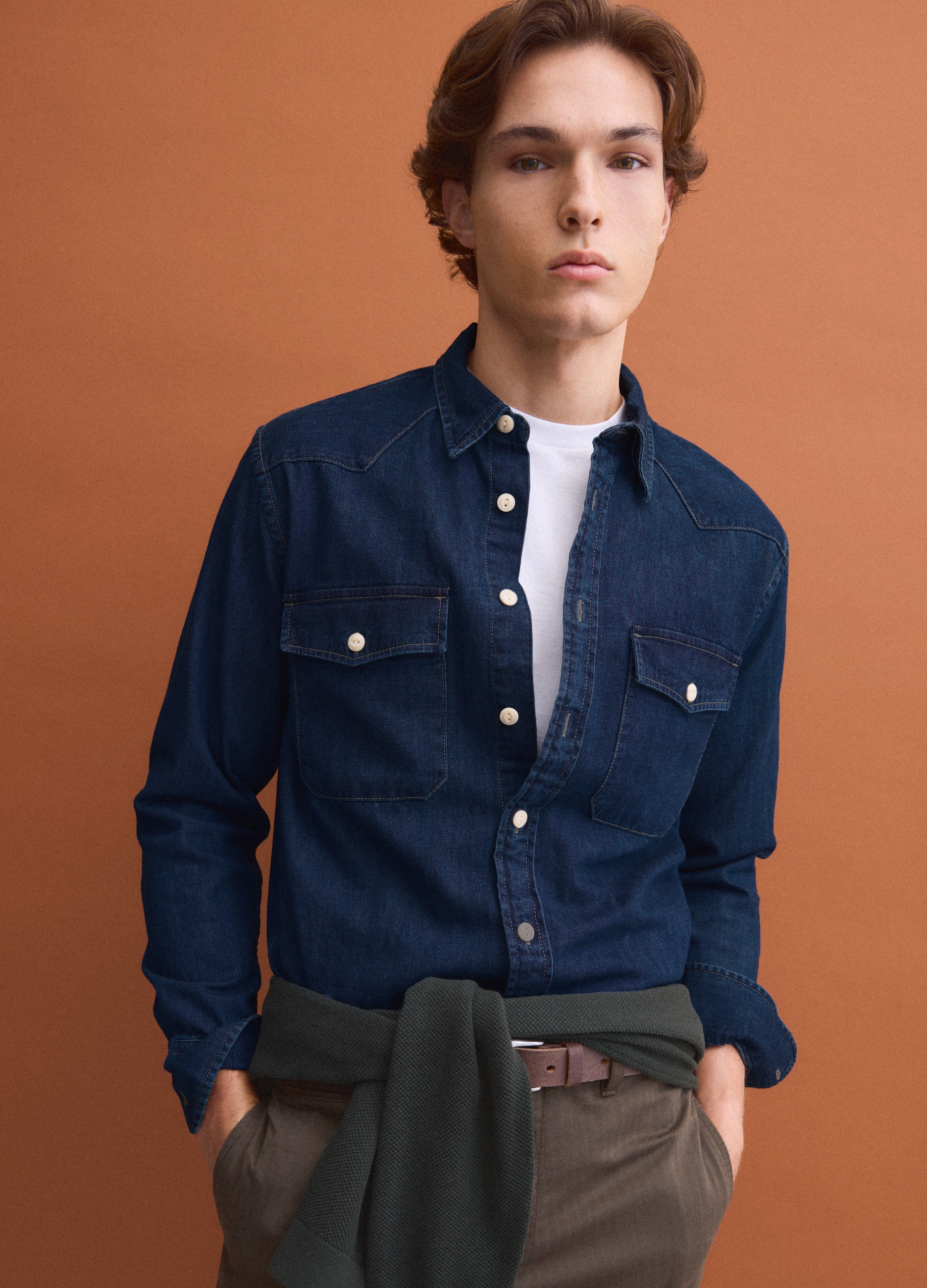 PIOMBO, Camicia Blu In Puro Cotone Con Bottoni E Colletto Classico Regular Fit, Uomo, Blu, Taglia: XXL