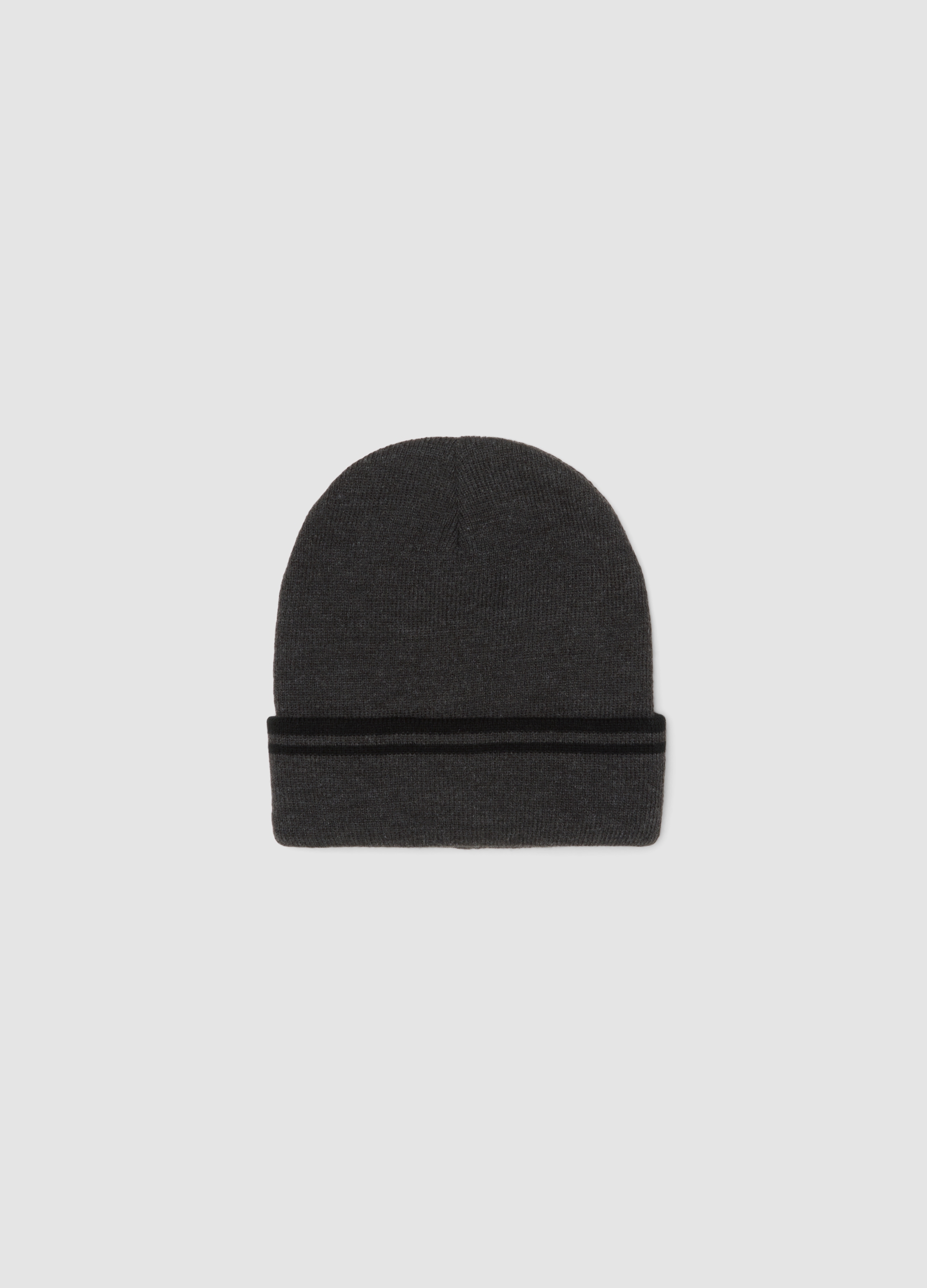 OVS, Cappello Grigio Con Risvolto, Uomo, Nero, Taglia: ONE SIZE