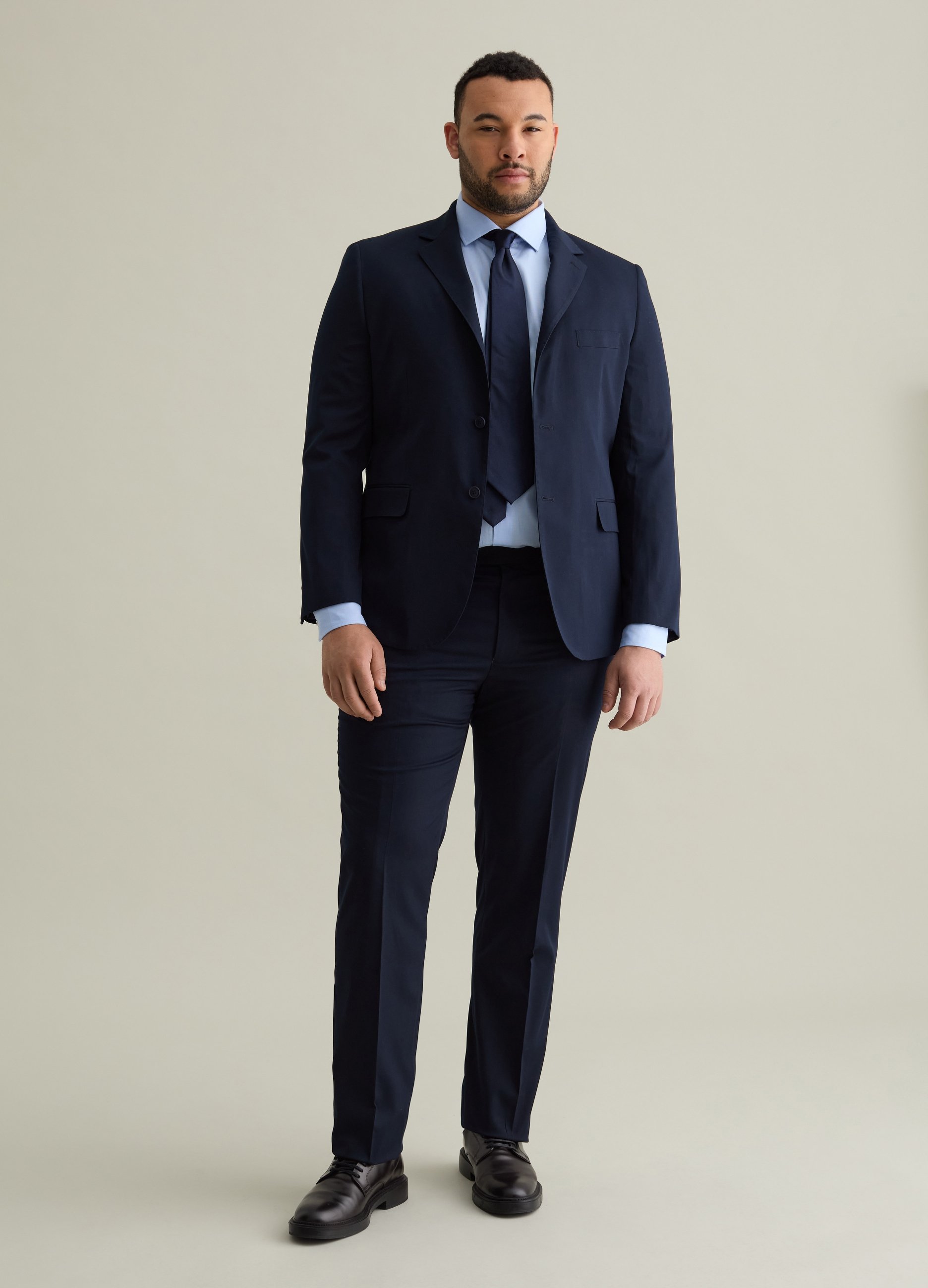 PIOMBO, Pantalone Elegante Regular Fit Tinta Unita Plus Size, Uomo, Blu, Taglia: 62