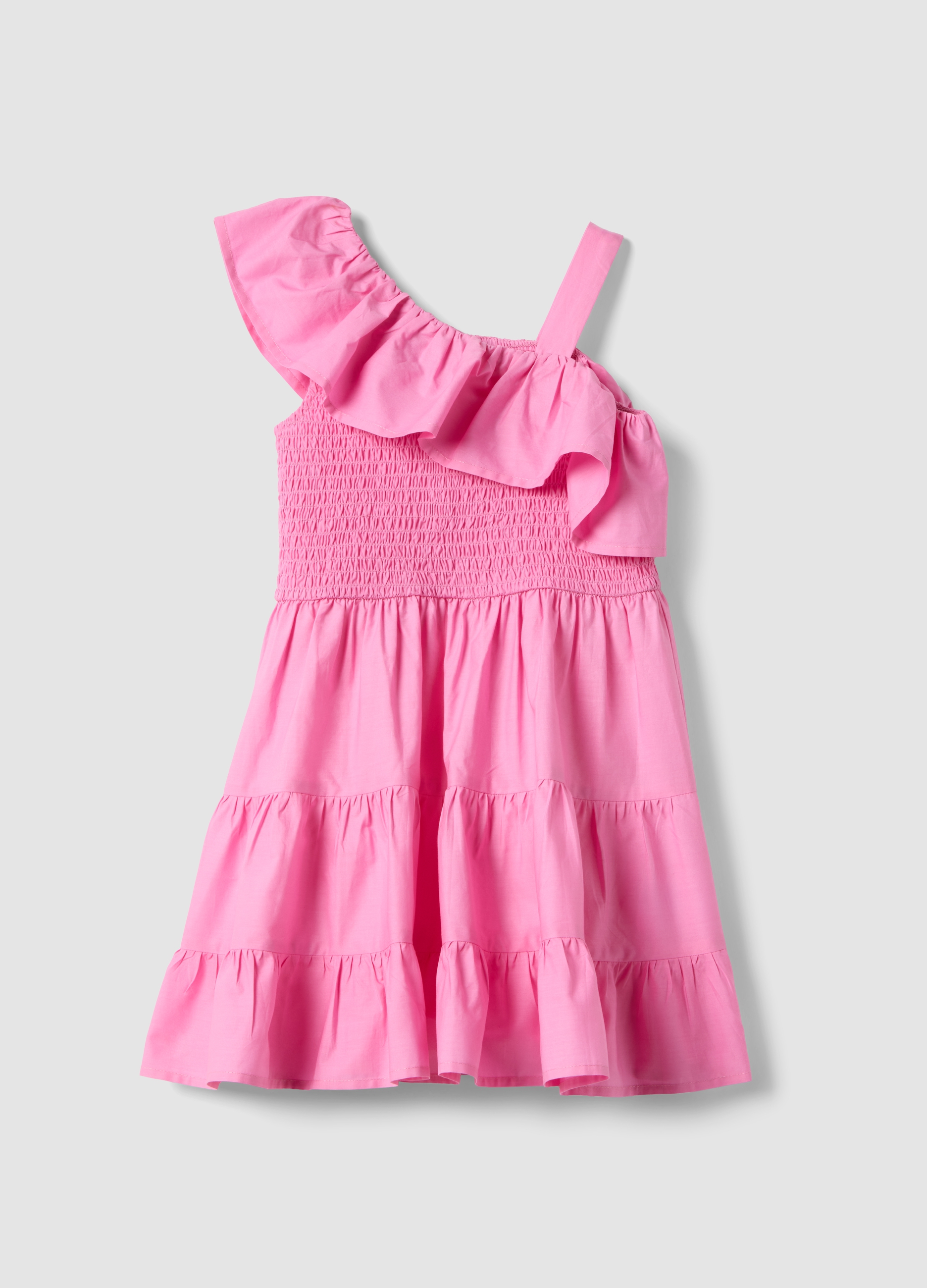 OVS KIDS, Vestido Rosa Sin Mangas De Algodón Puro Para Niña Con Volante, Niña, Fucsia, Talla: 8-9