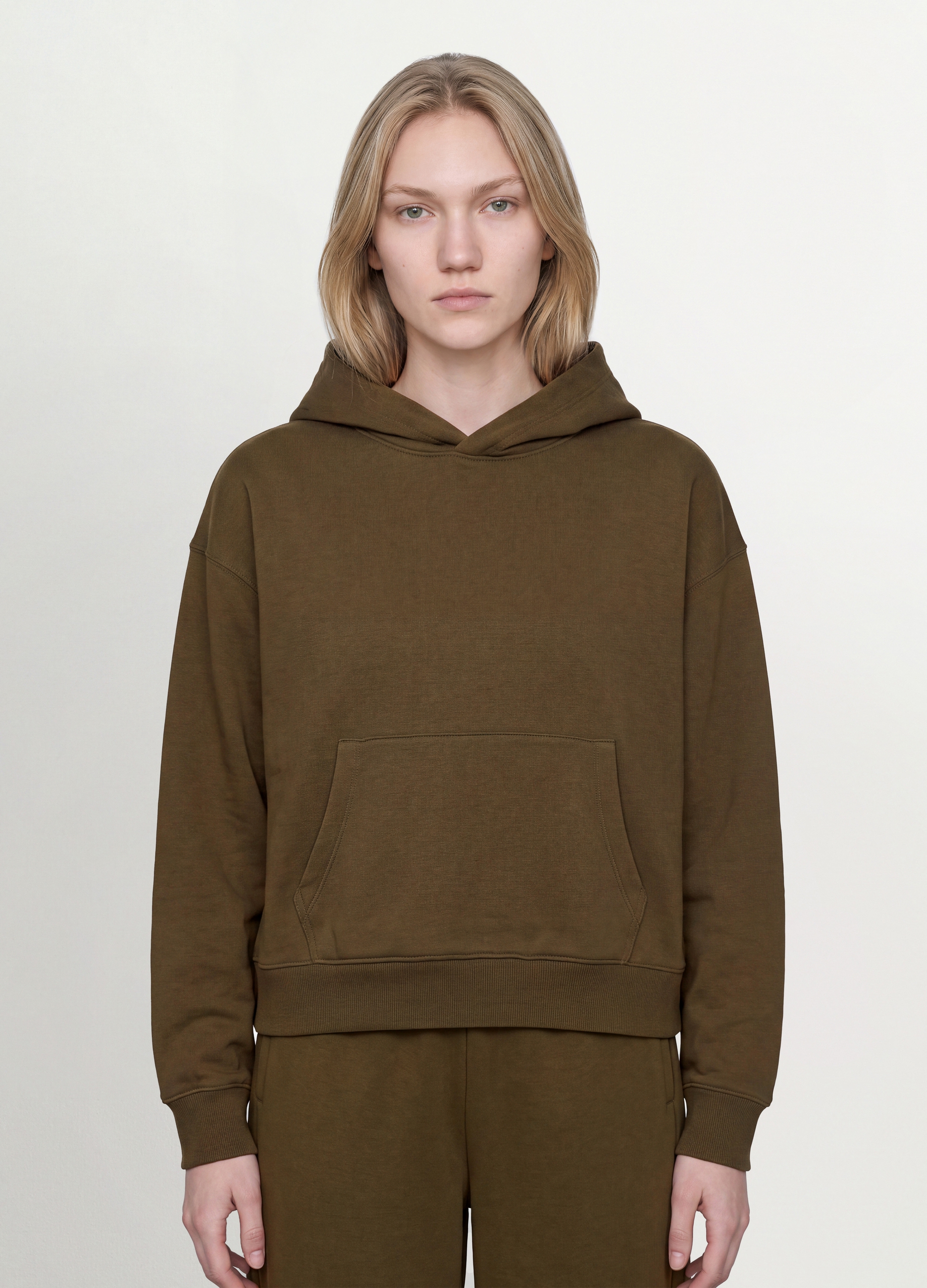 OVS, Felpa Verde In Misto Cotone Con Cappuccio Regular Fit, Donna, Verde, Taglia: L