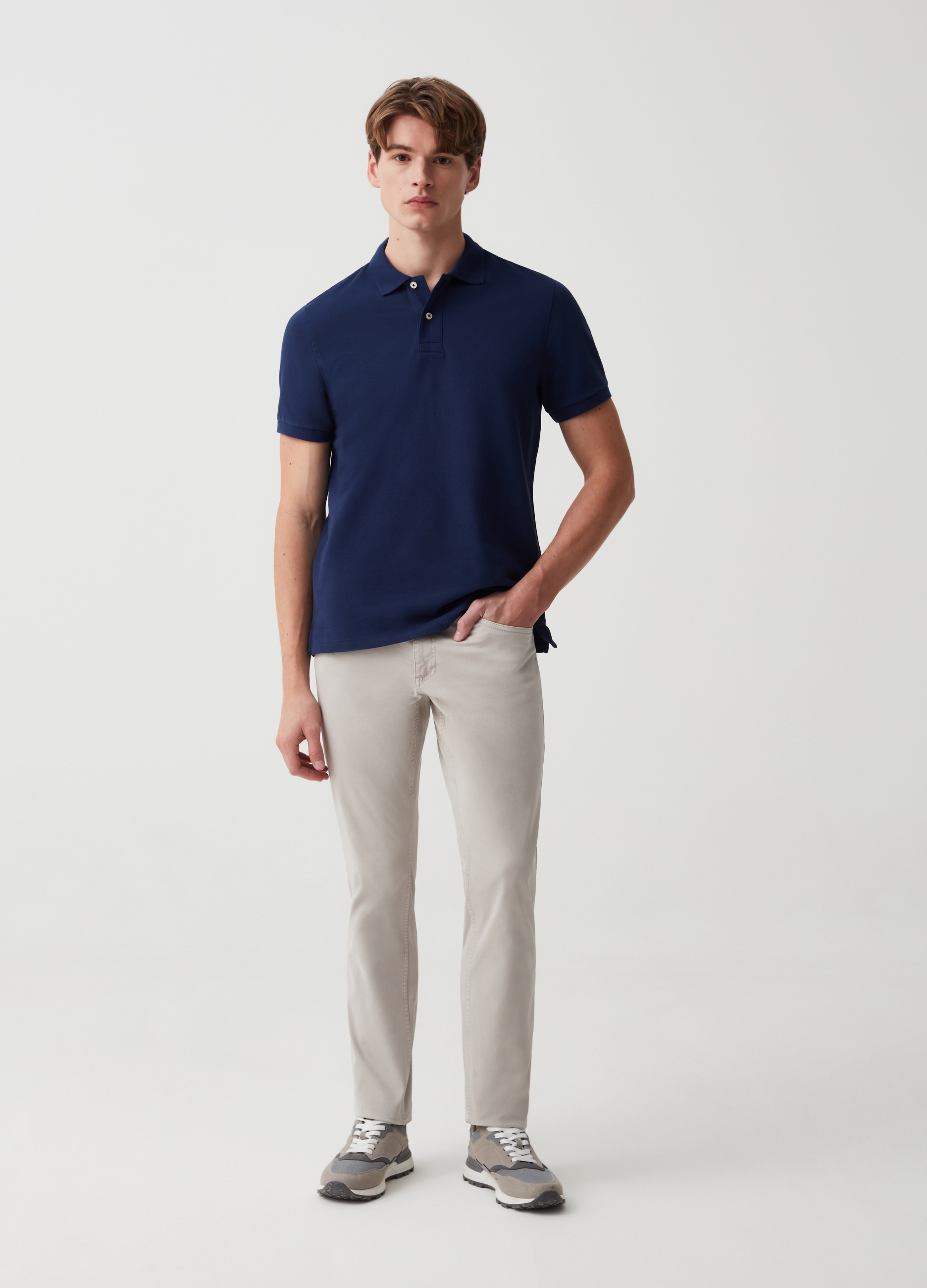 OVS , Pantaloni Regular Fit Cinque Tasche, Uomo, Grigio, Taglia: 52