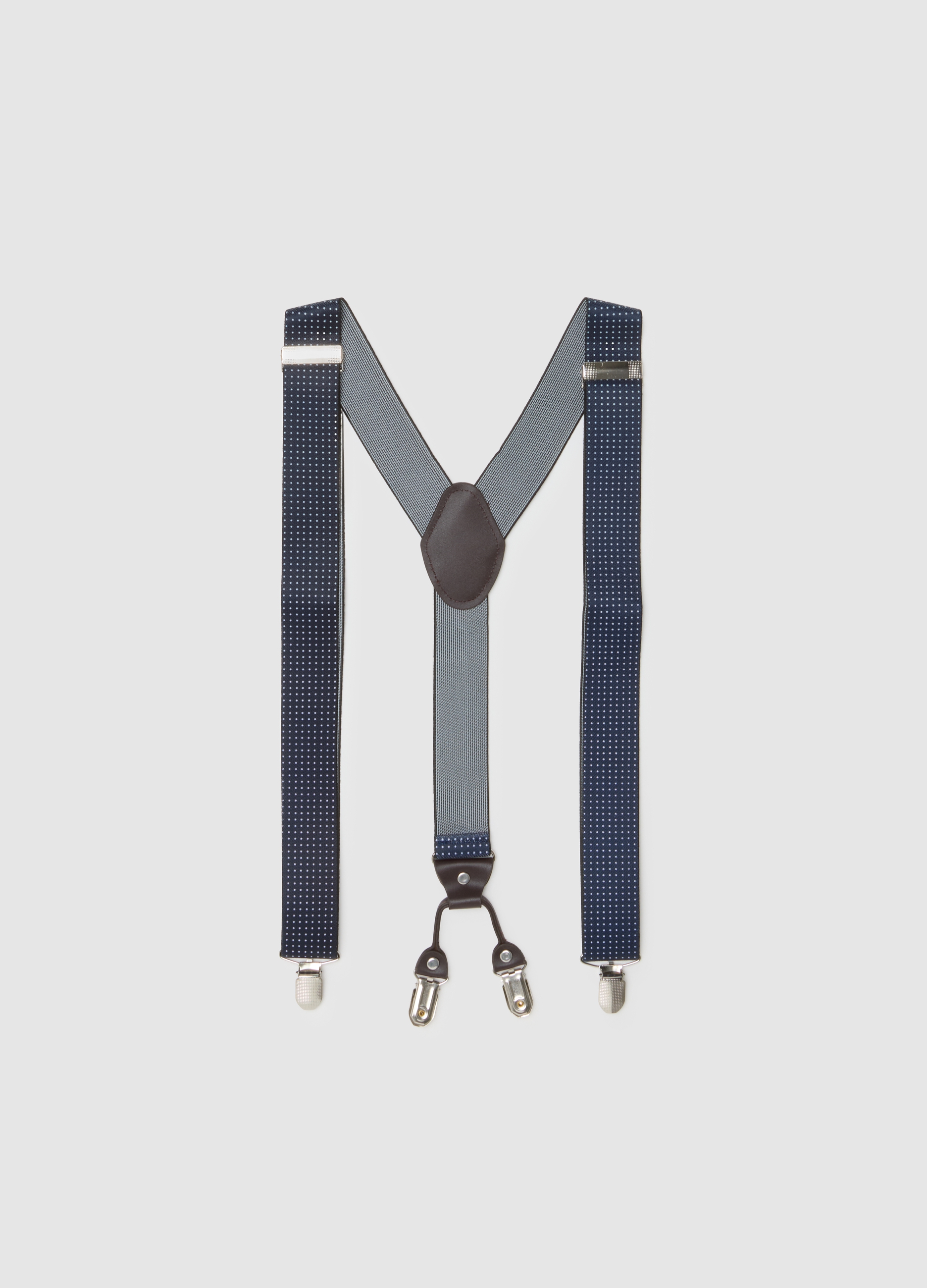 Tirantes De Lunares Multicolor, Hombre, Azul/Blanco, Talla: FASUL