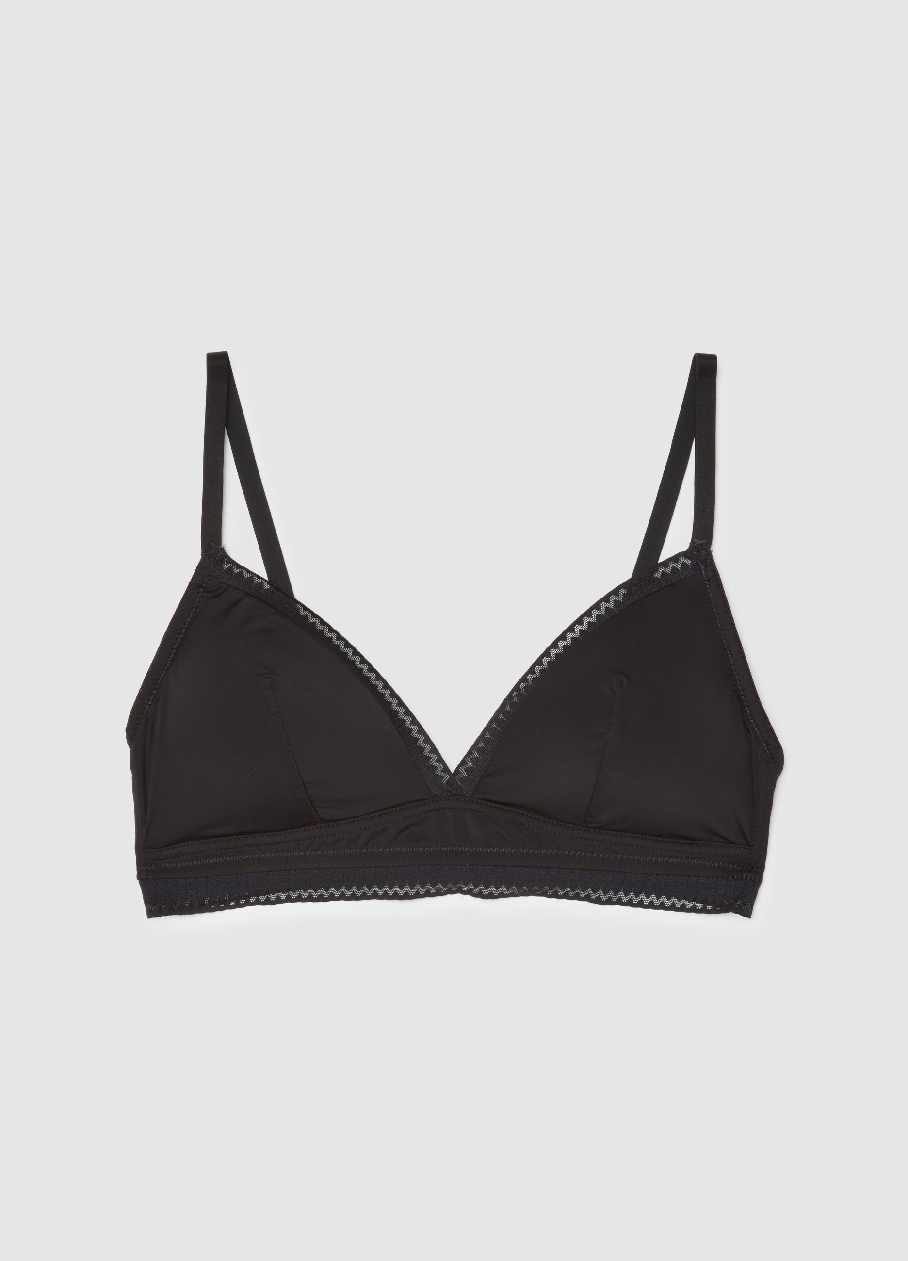 Reggiseno Nero In Tessuto Elasticizzato, Mujer, Negro, Talla: 4B