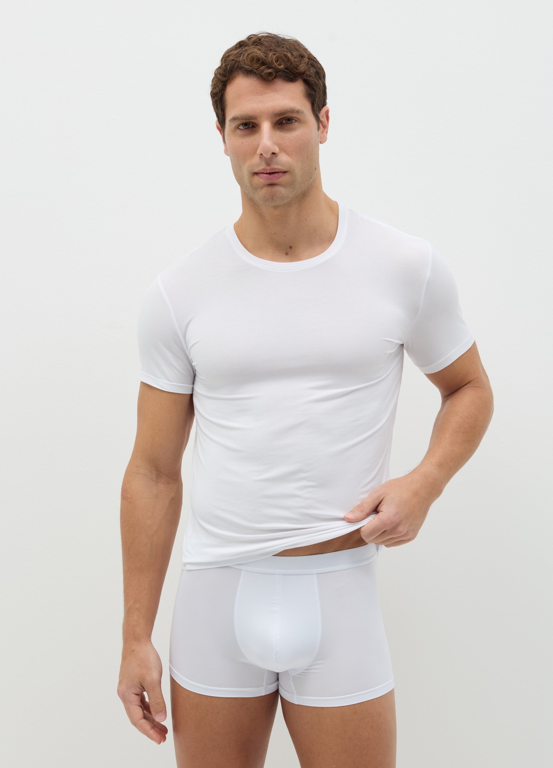 OVS , Bipack Boxer In Microfibra, Uomo, Bianco, Taglia: S