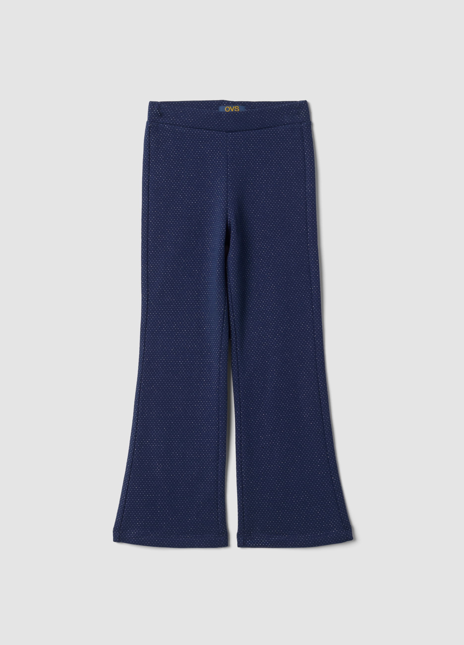 OVS KIDS, Leggings Blu Flare In Cotone Elasticizzato, Bambina, Blu, Taglia: 3-4